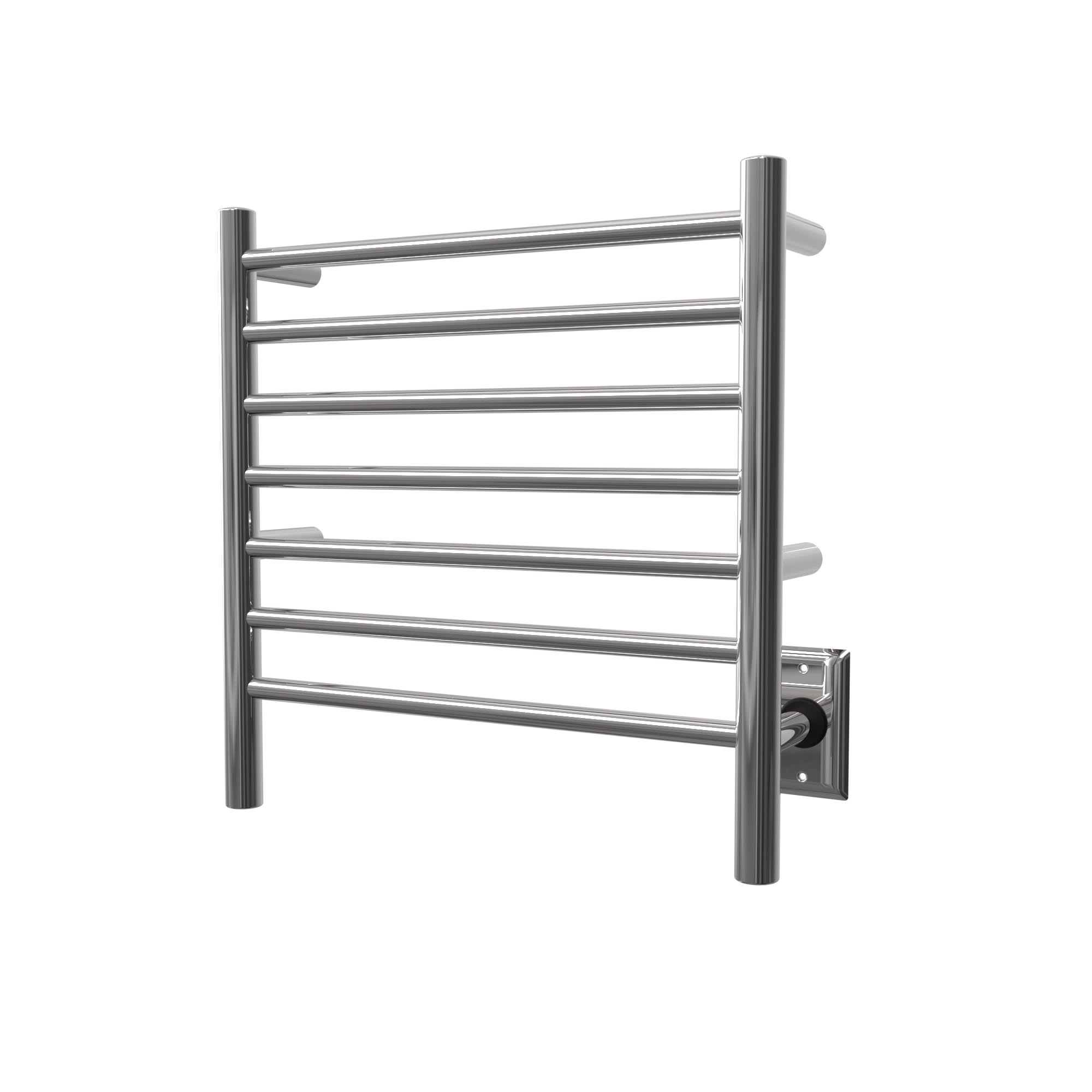 Amba RWHS-SP 7-Bar Radiant Hardwired & Plug-in Towel Warmer Heater - Matte Black Finish for Bathroom, Spa & Luxury Home Use