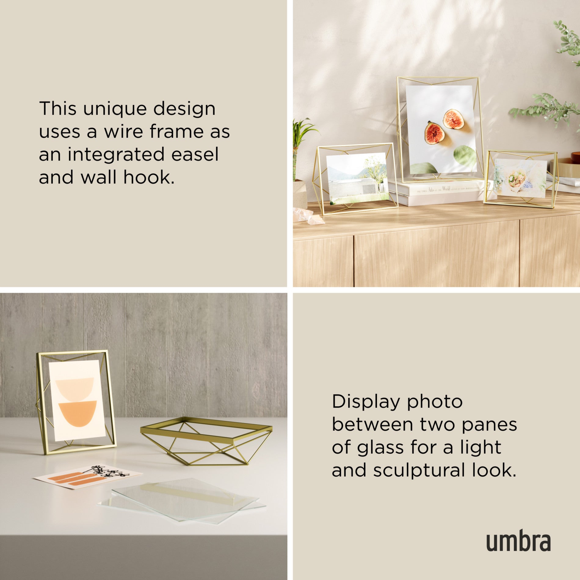 Prisma Picture Frame - Elegant Modern Photo Display for Wall & Tabletop - Perfect for Home Decor, Office, and Gift Giving