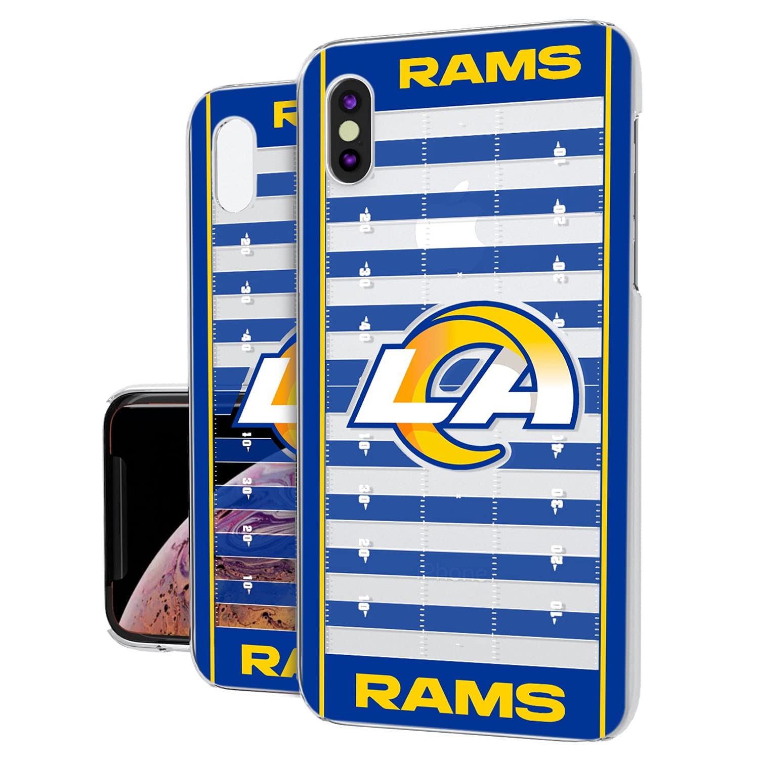 Los Angeles Rams iPhone Clear Case - Slim Protective Phone Cover for iPhone 13/14/15 Pro Max - Show Team Spirit with This Durable Football-Themed Case - Perfect for Game Day, Work & Everyday Use