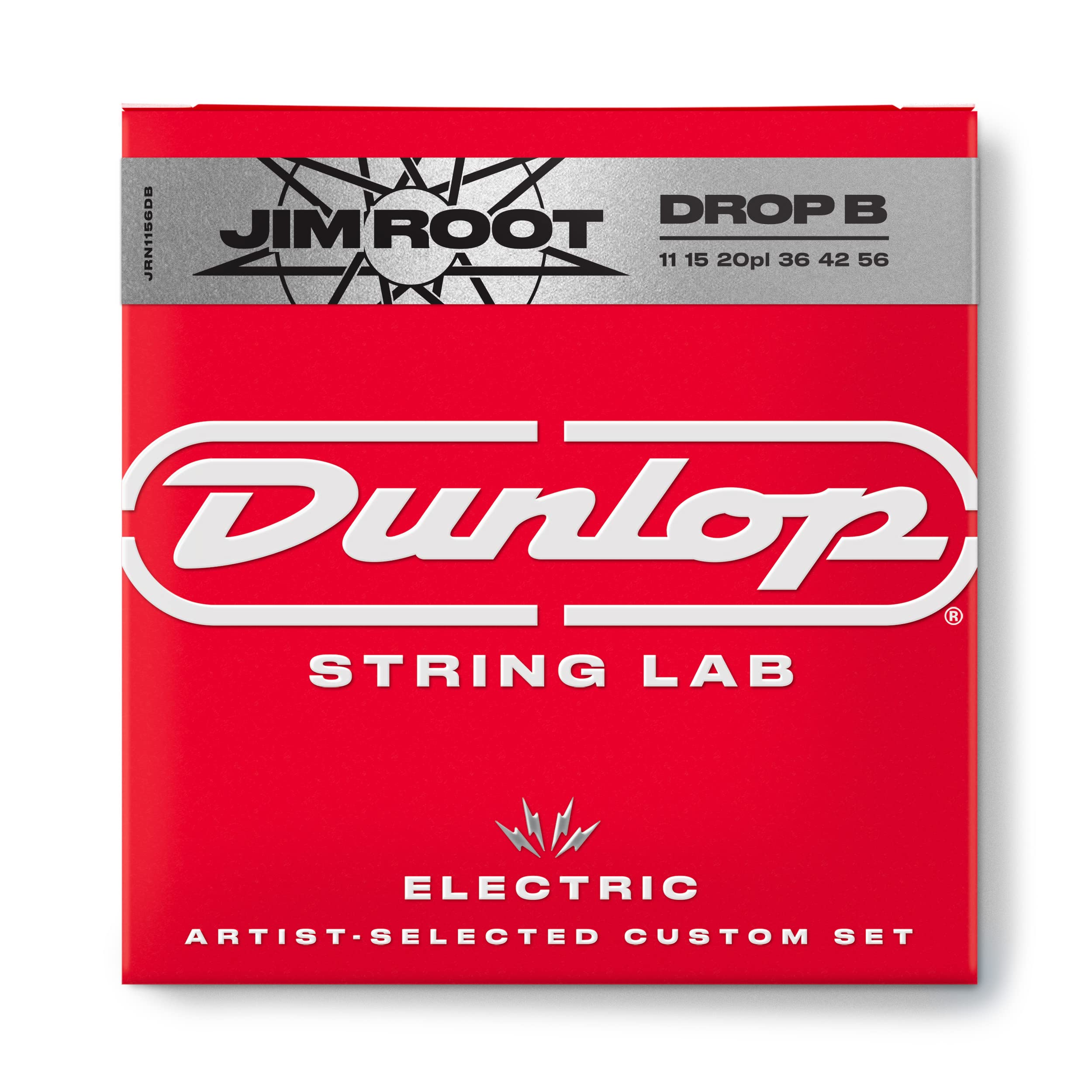 Jim Dunlop Jim Root Signature Electric Guitar Strings 11-56 Gauge (Drop B Tuning) - 6-Pack Set (JRN1156DB) | Heavy Metal, Rock, Drop B Tuning for Stage & Studio Performance
