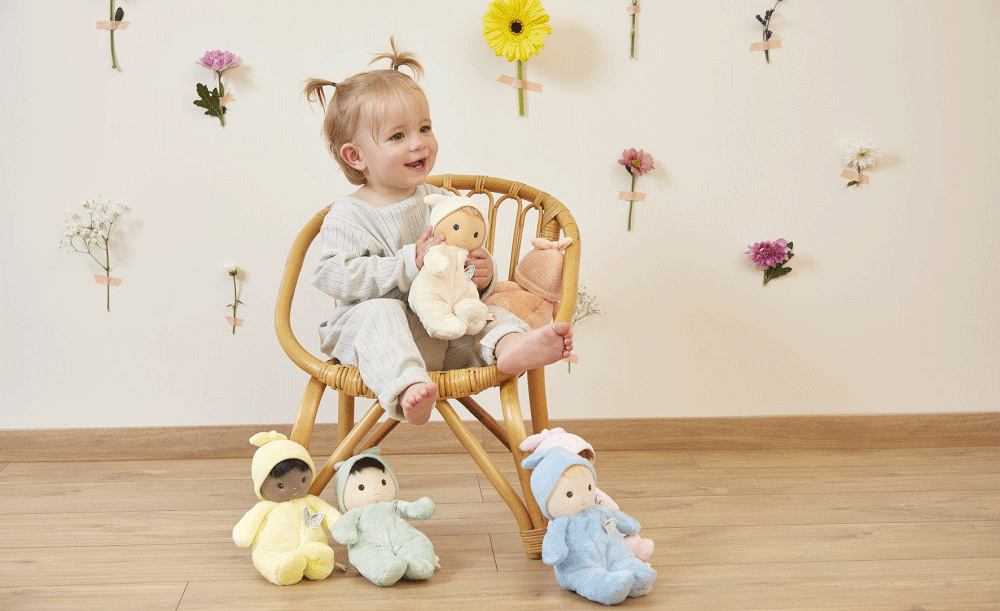 Kaloo Mimosa Fabric Tendre Baby Doll - Soft Plush Stuffed Animal Toy for Kids, Perfect Gift for Newborns & Toddlers | Nursery Decor, Birthday Present, Cuddly Companion