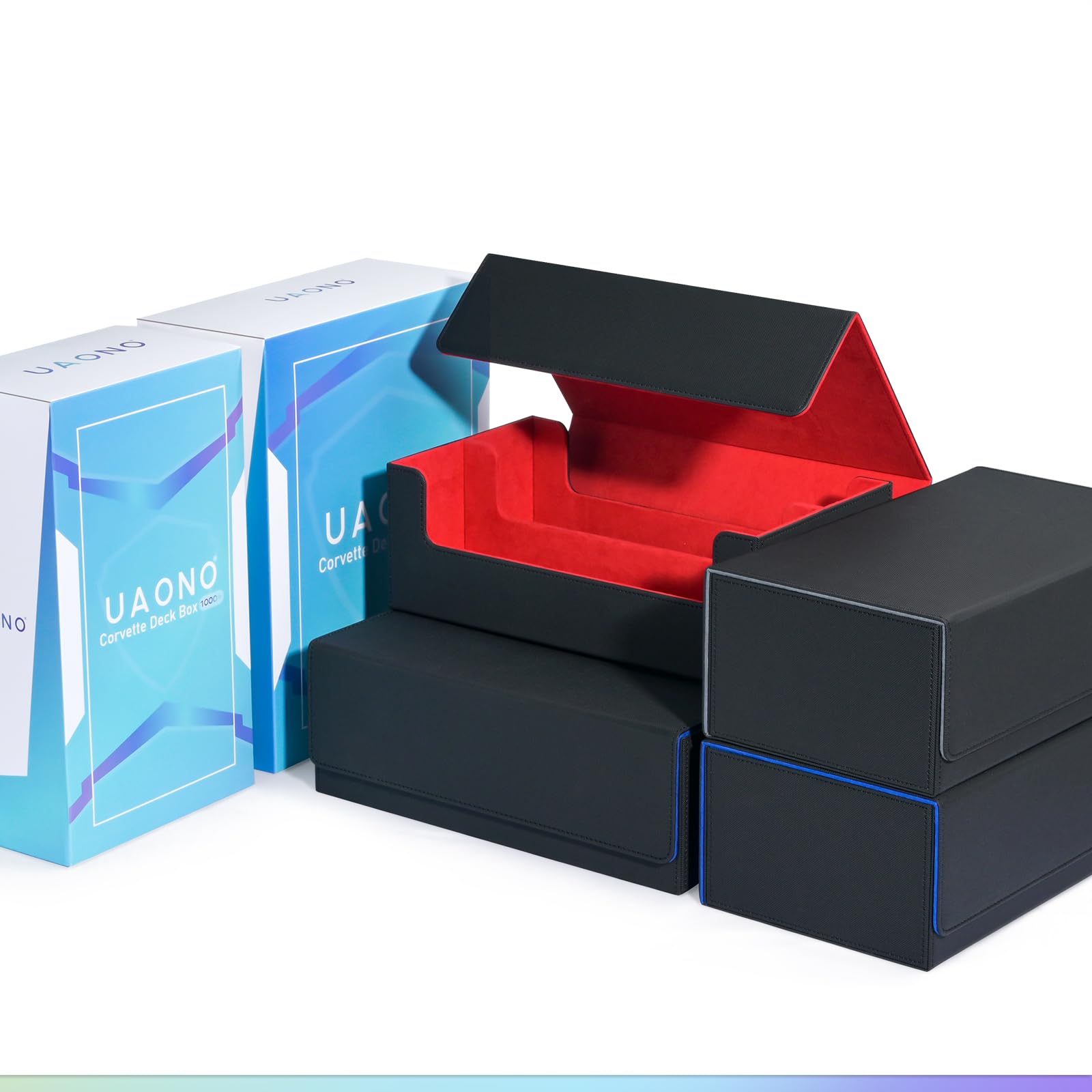 Premium PU Leather Trading Card Storage Box - Holds 1800+ Cards, Magnetic Closure Deck Case for Magic The Gathering, MTG, Pokemon & Yu-Gi-Oh - Perfect for Game Nights, Collectors & Travel (Black)