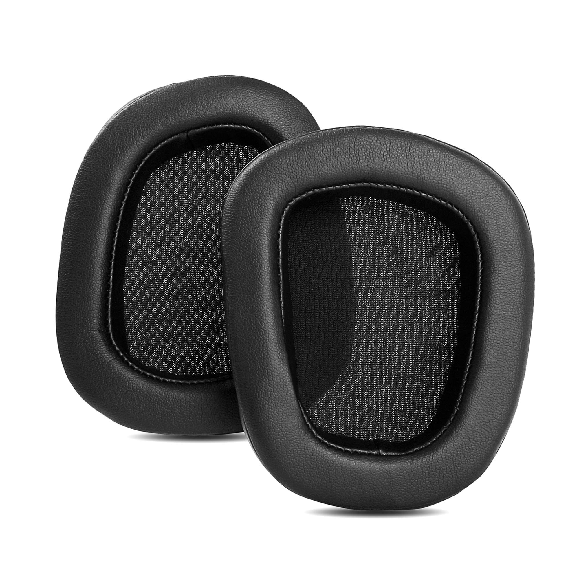 Premium Protein Leather Ear Pads Replacement for Logitech G933 & G633 Wireless Gaming Headphones - Soft Black Cushions for Enhanced Comfort During Long Gaming Sessions & Music Listening
