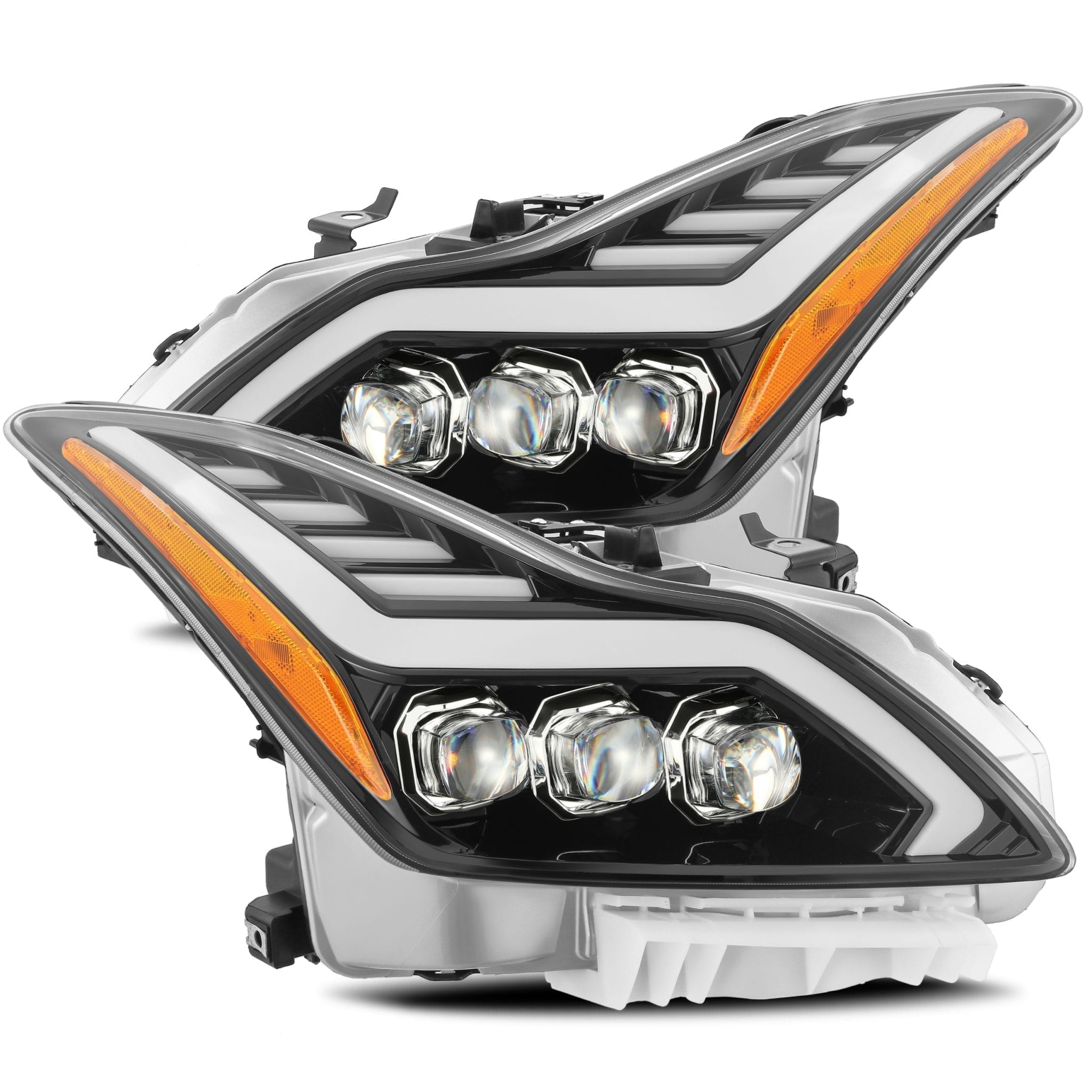 2008-2015 Infiniti G37/Q60 Coupe LED Projector Headlights - NOVA Series Jet Black by Alpha Rex (Part# 881982) | High-Performance Lighting for Night Driving & Enhanced Style