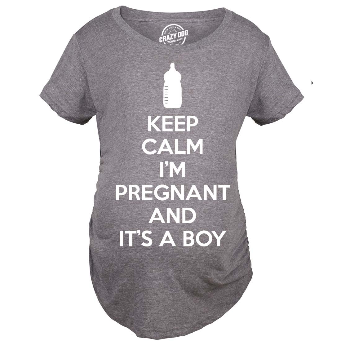 Funny Pregnancy Announcement T-Shirt - 'Keep Calm I'm Pregnant and It's a Boy' Maternity Shirt for Gender Reveal & Baby Shower