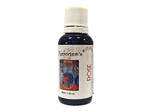 Nefertem's Pure Rose Essential Oil - 30ml for Aromatherapy, Skincare & Relaxation - Natural Fragrance for Diffusers, Massage & DIY Beauty