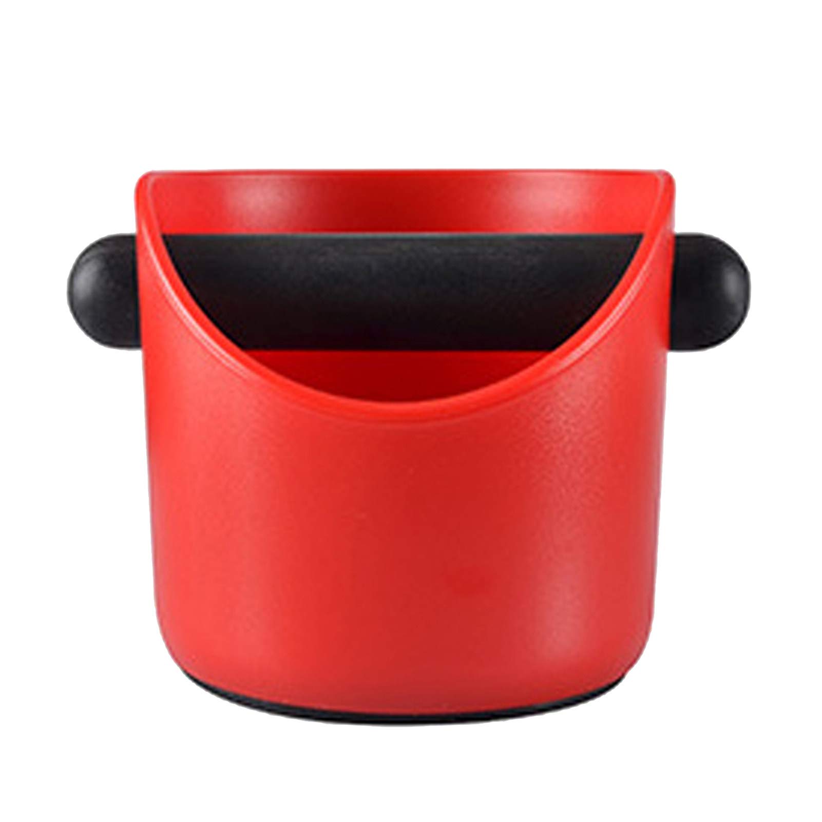 Premium Coffee Knock Box - Anti-Slip Coffee Grounds Bin for Espresso & Drip Coffee - Durable Barista Tool for Home & Cafe Use (Red) - Perfect for Kitchen Countertops & Coffee Stations