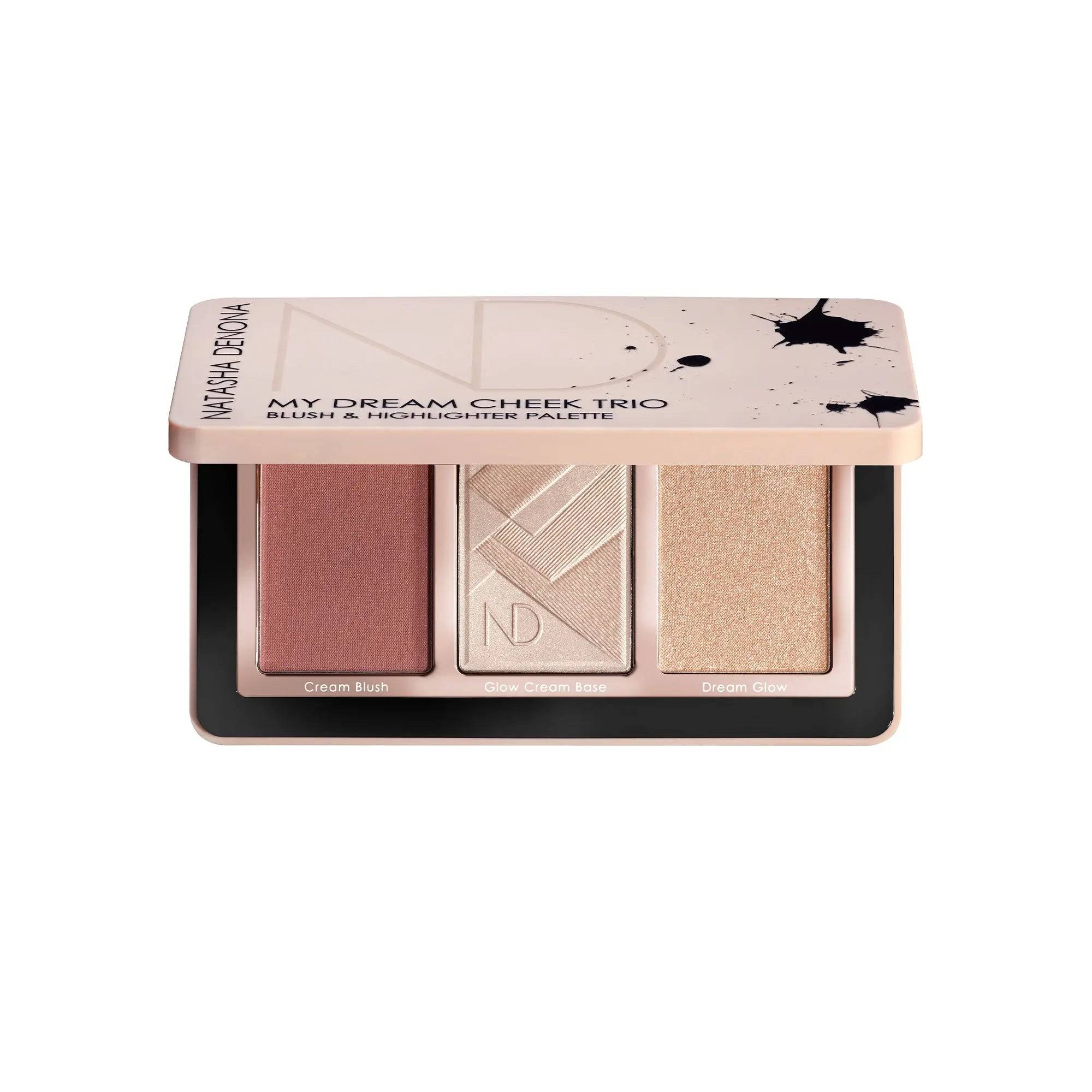 My Dream Cheek Trio - Blush, Highlighter & Contour Palette for Flawless Makeup | Perfect for Everyday Glam & Special Occasions