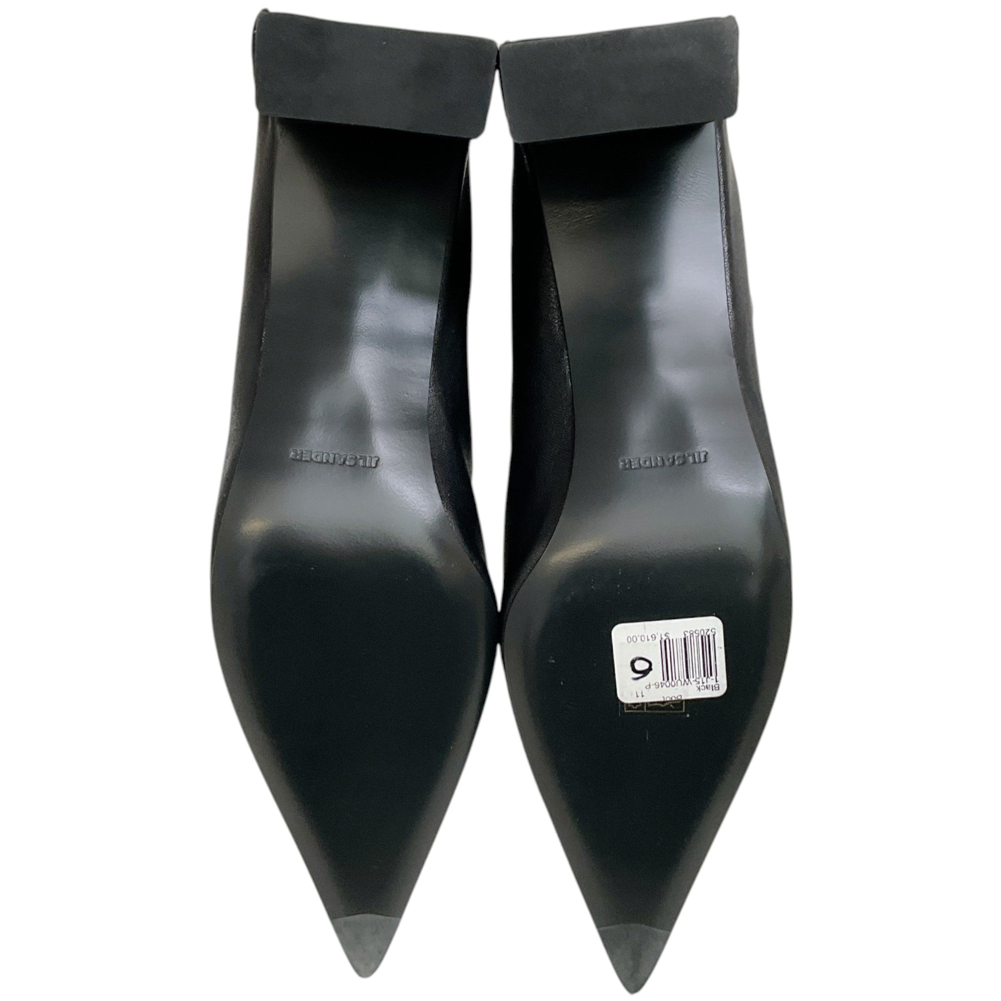 Jil Sander Women's Black Stretch Leather Pointed Toe Ankle Boots - Stylish & Comfortable for Office, Party & Night Out