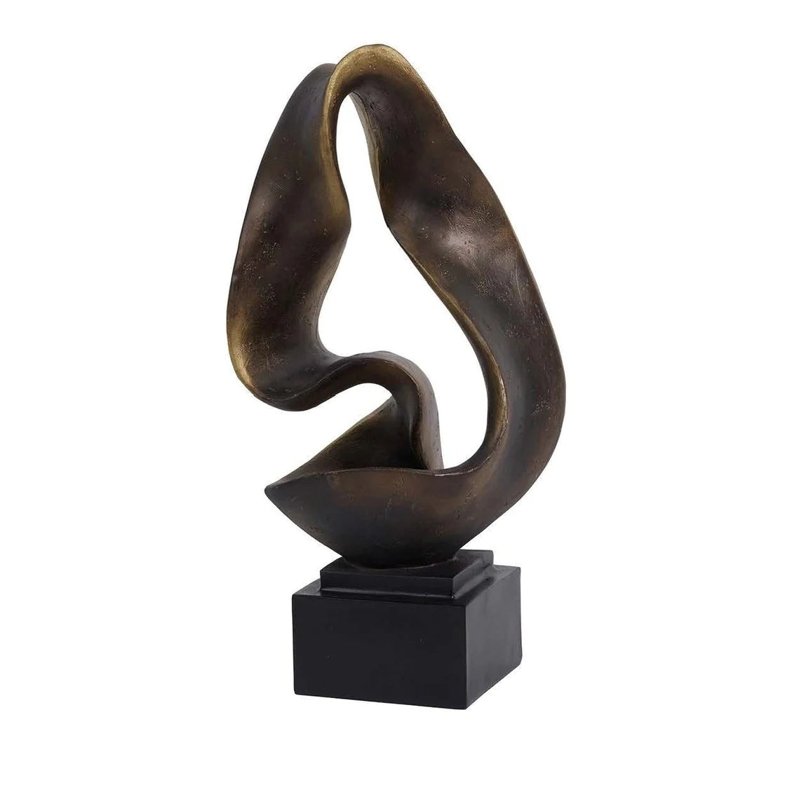Abstract Small/Large Wall Decor - Dark Brown Finish Wooden Art Piece for Living Room, Bedroom & Office Decoration