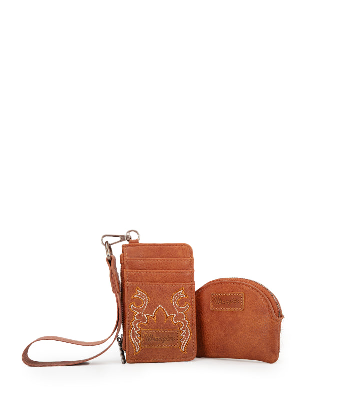 Wrangler Embroidered Western Boot Scroll Tote Bag Set - Perfect for Cowgirl Fashion, Rodeo Events & Country Outfits
