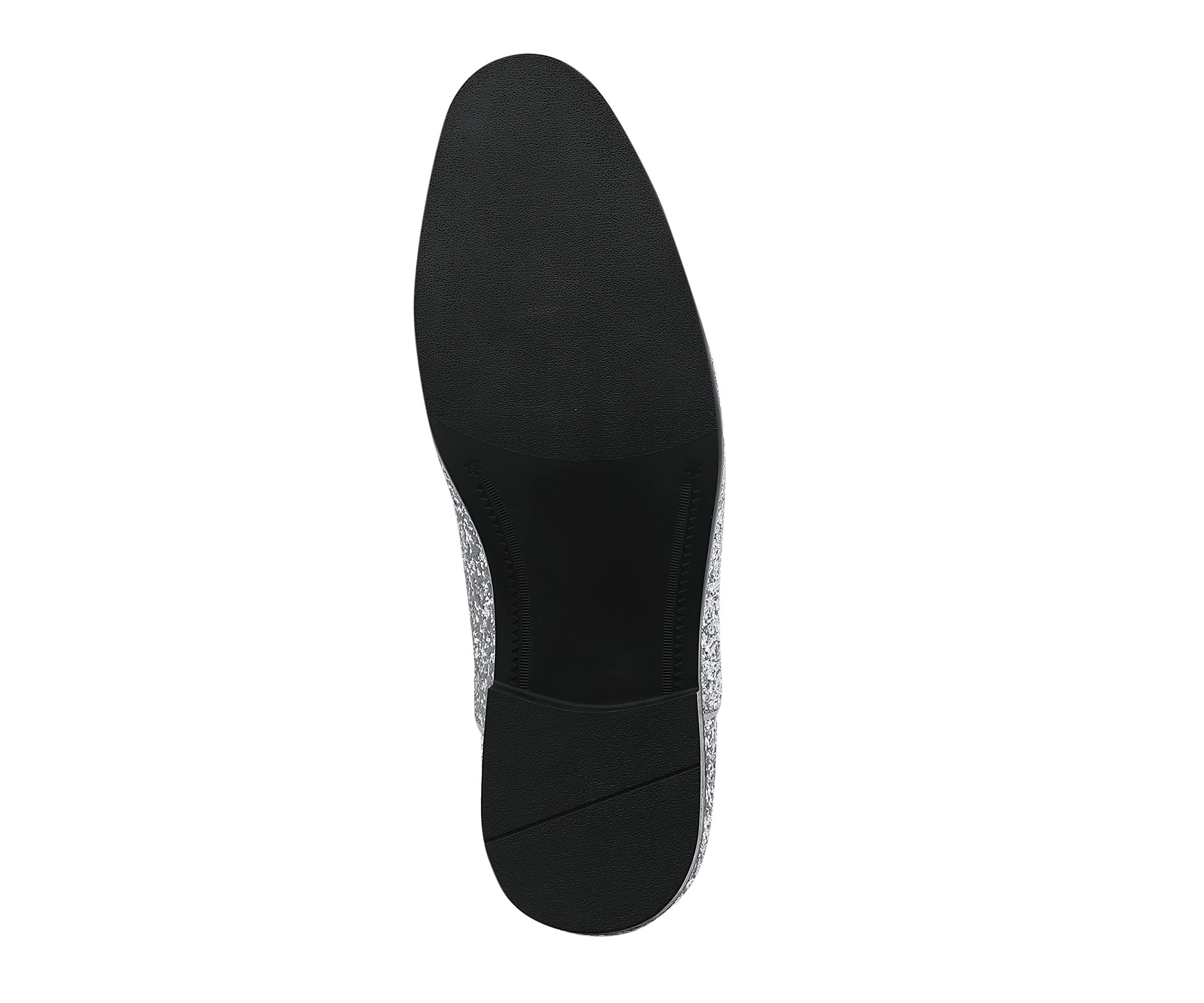 Sparkly Glitter Encrusted Men's Dress Loafers - Formal Tuxedo Slip-On Shoes for Weddings & Parties (Size Tip: Runs Large, Order 1/2 Size Down) - Perfect for Black Tie Events, Prom & Evening Occasions