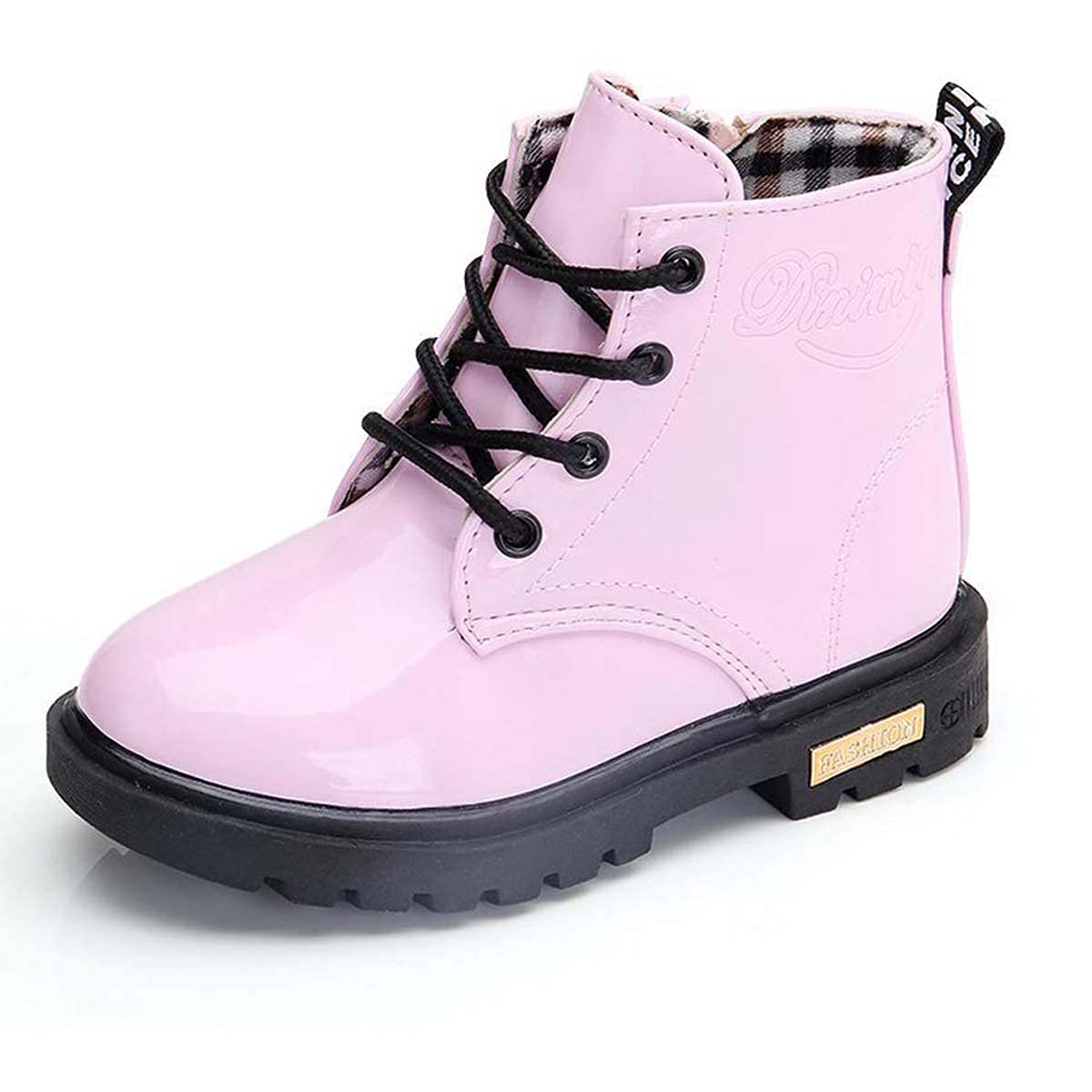 **Waterproof Toddler Shoes for Boys & Girls - Hiking, Climbing & Outdoor Boots with Lacing & Side Zipper - Perfect for Playground, Park & Rainy Day Adventures**