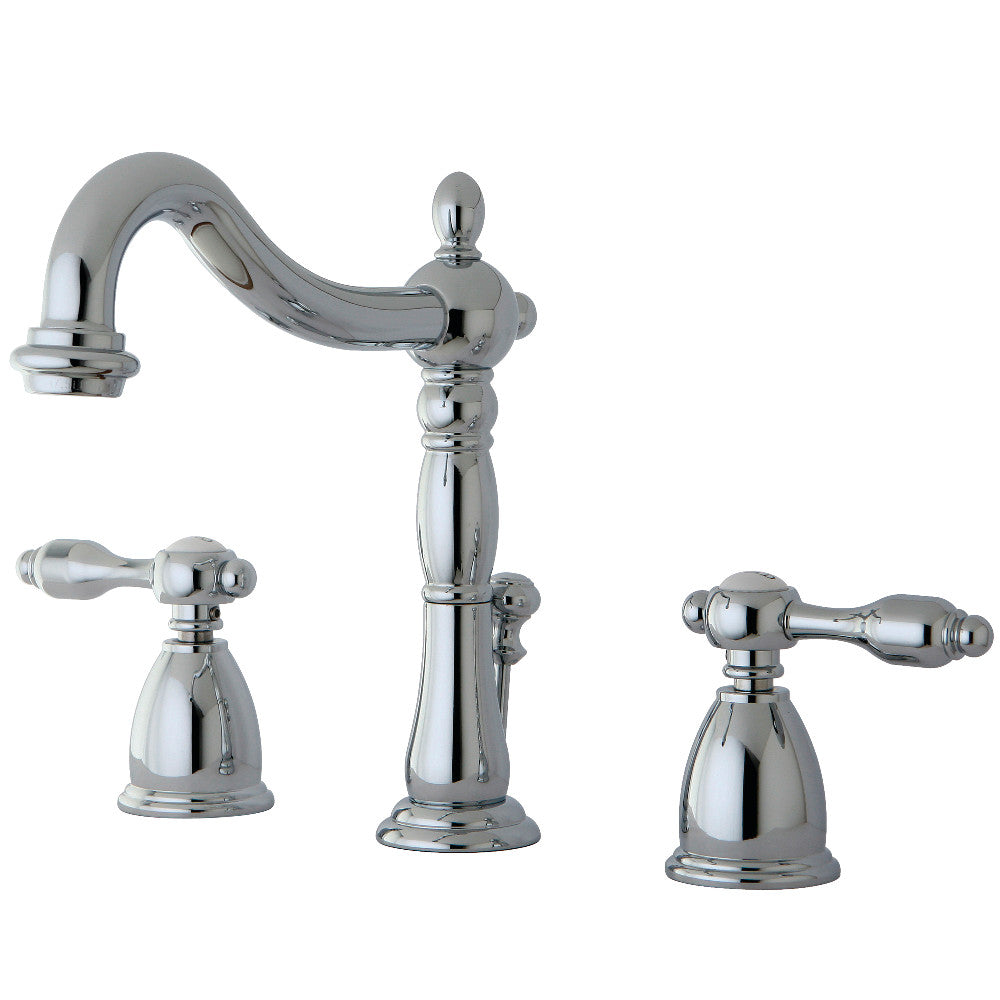 Kingston Brass KB1971TAL Tudor Widespread Bathroom Faucet with Plastic Pop Up