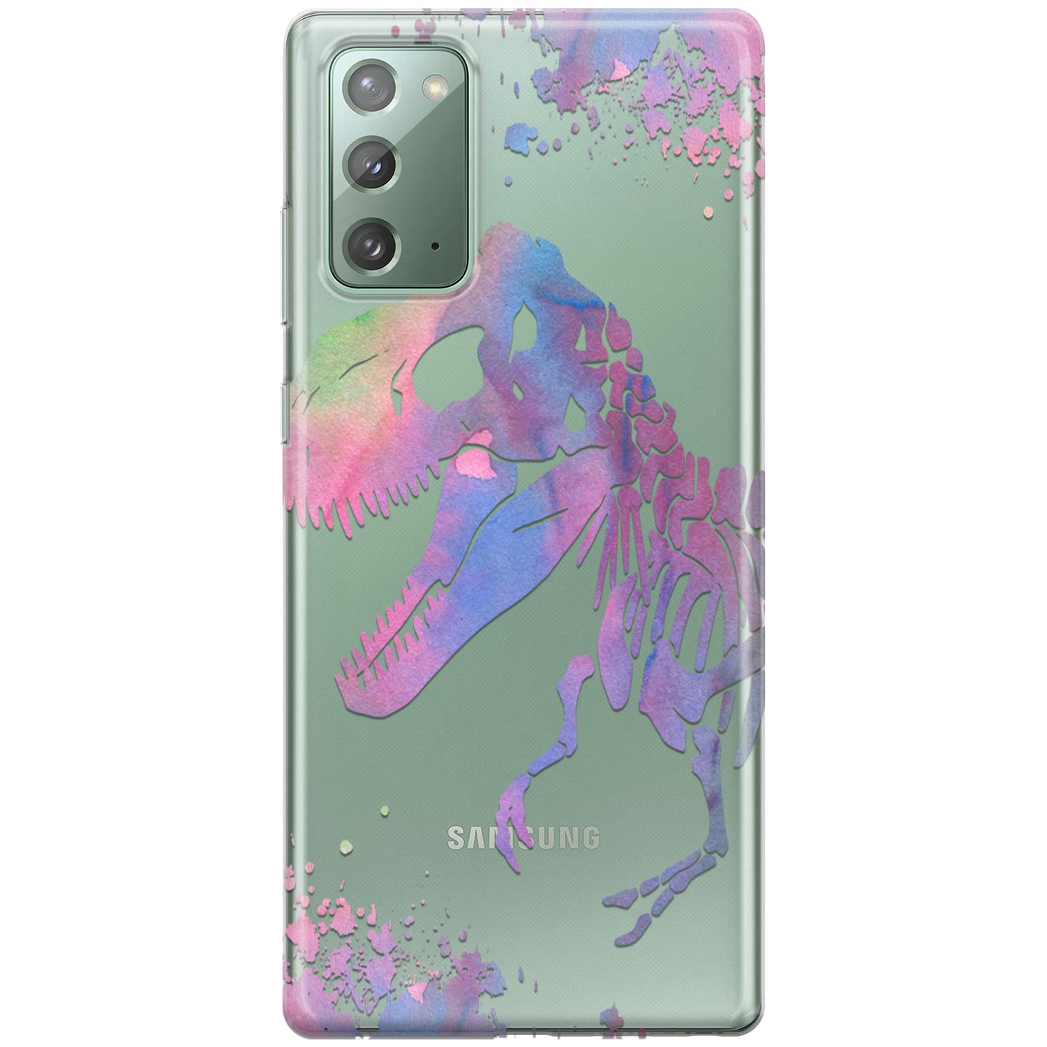 Dinosaur Skeleton Phone Case for Samsung Galaxy S24/S23 Ultra/S22+/S21 FE 5G/S20/Note 20/10 - Lightweight Clear TPU Shockproof Protective Cover with T-Rex Design | Perfect for Everyday Use, Outdoor Activities & Dinosaur Lovers