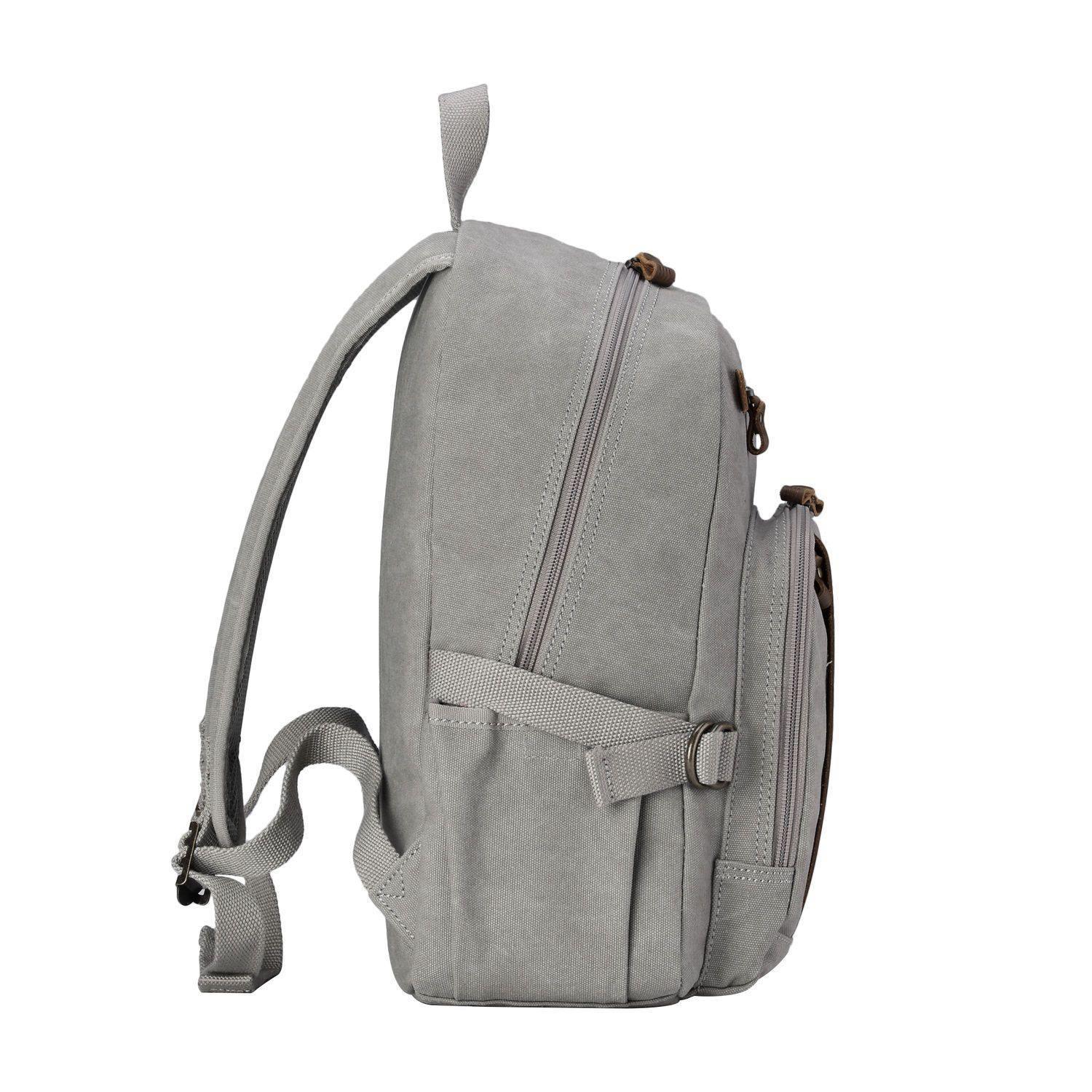 TRP0256 Troop London Classic Canvas Backpack - Medium Size Durable School & Travel Backpack for Men & Women - Perfect for College, Commuting & Outdoor Adventures