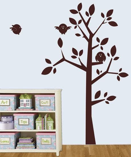 Vinyl Wall Decal Sticker - Birds on a Tree Design #MM141 - Perfect for Nursery, Living Room & Bedroom Decor