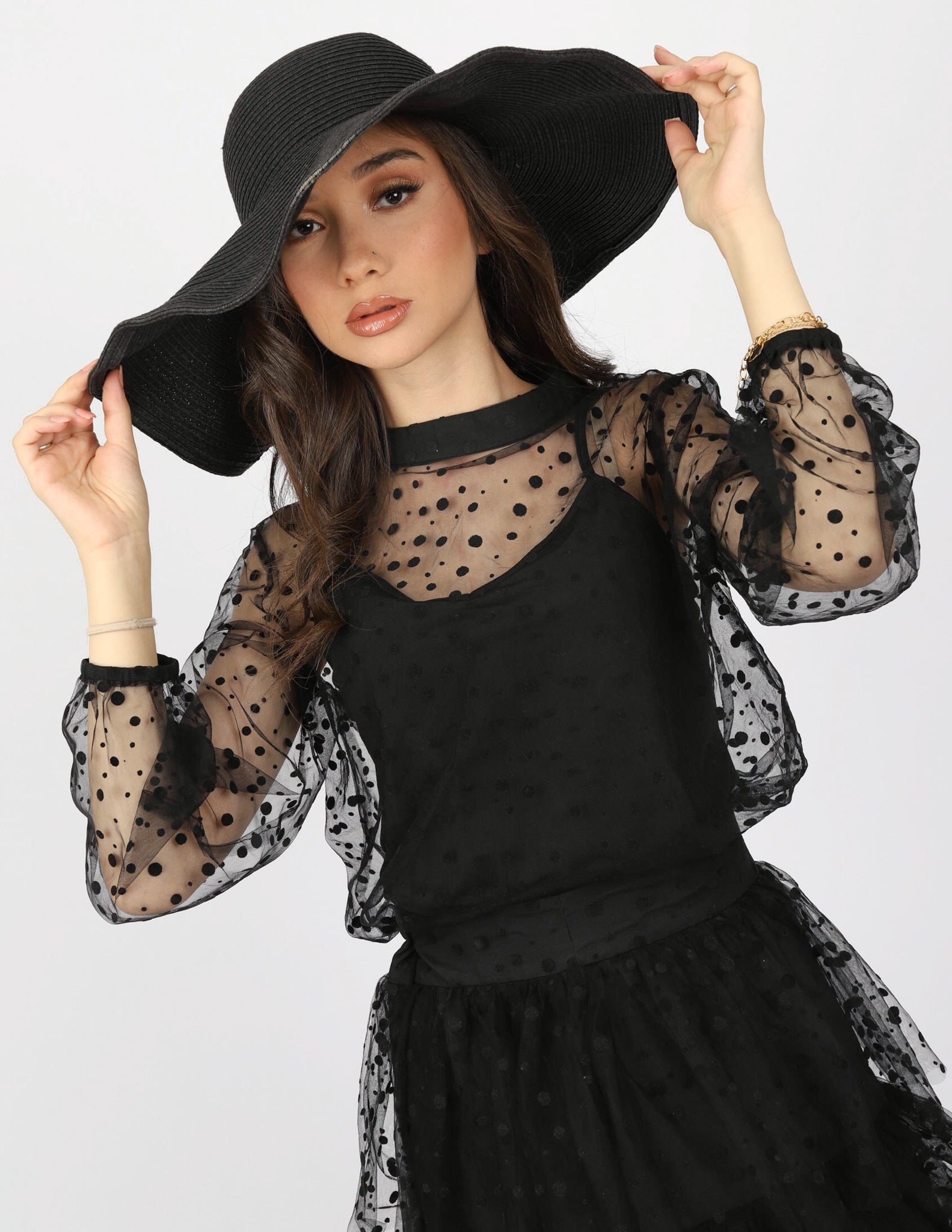 Sheera Polka Dot Blouse for Women - Stylish Casual & Office Wear - Perfect for Summer Outfits, Dates, and Work Attire