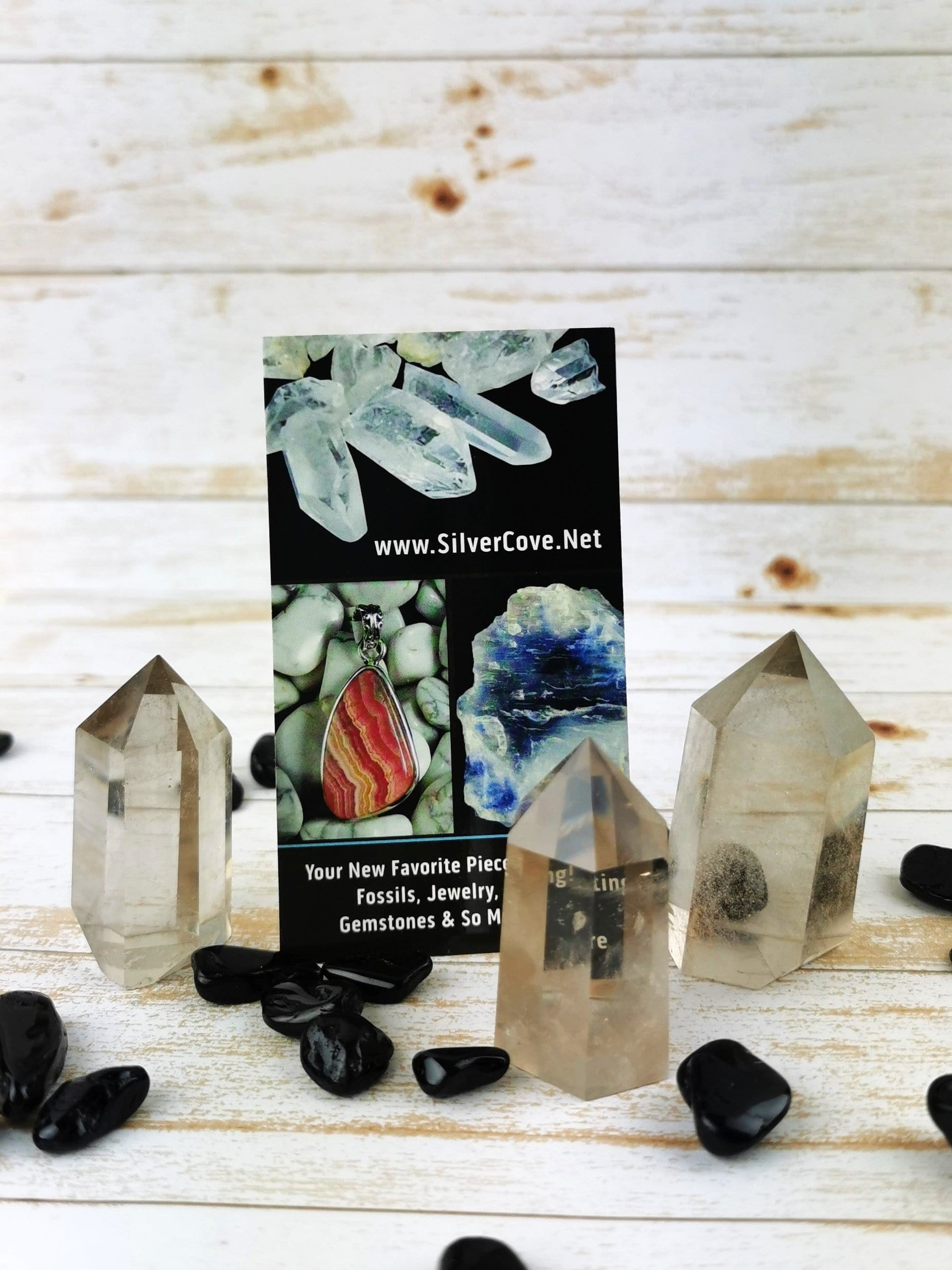 Natural Clear Smokey Quartz Crystal Towers - Healing Stones for Meditation, Reiki, and Home Decor | Perfect for Spiritual Healing, Chakra Balancing, and Positive Energy