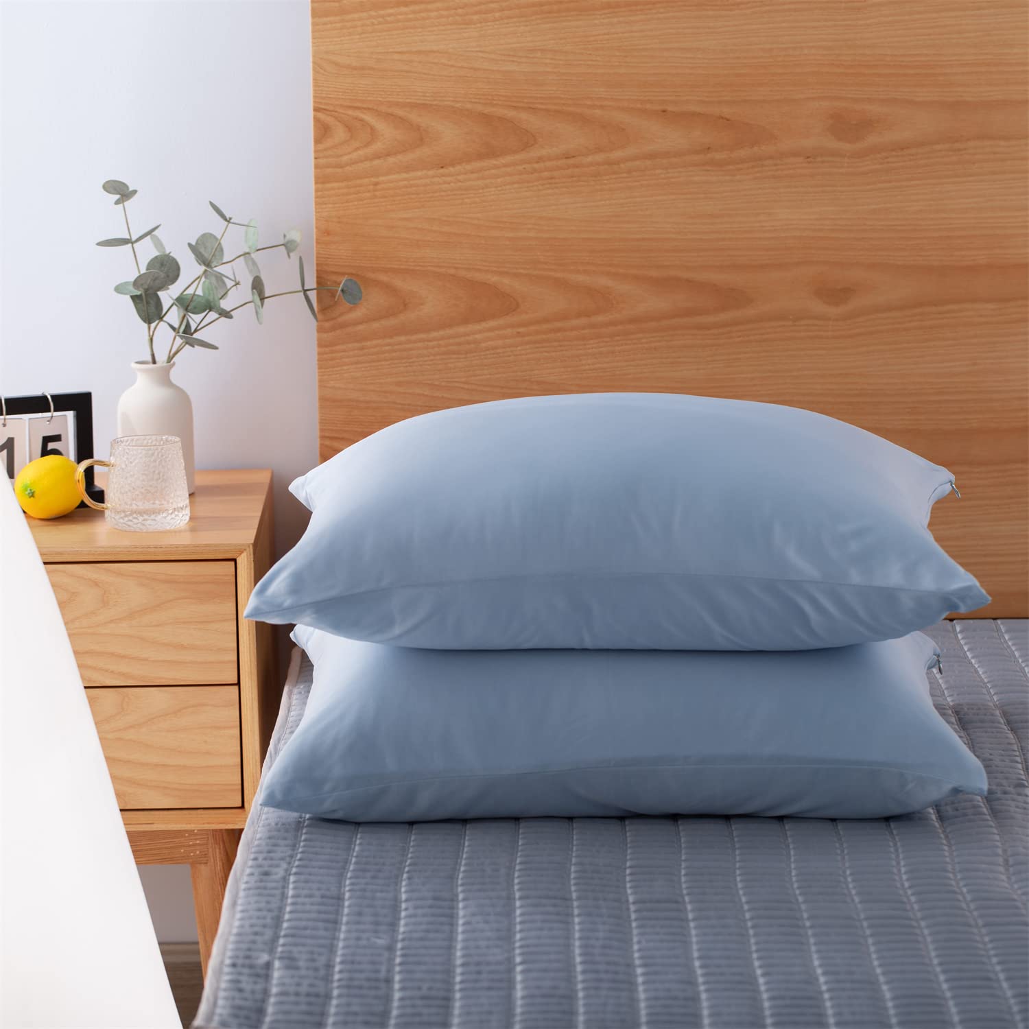 KASENTEX Zippered Pillowcase Set of 2 - Hair & Skin Care for Bedroom