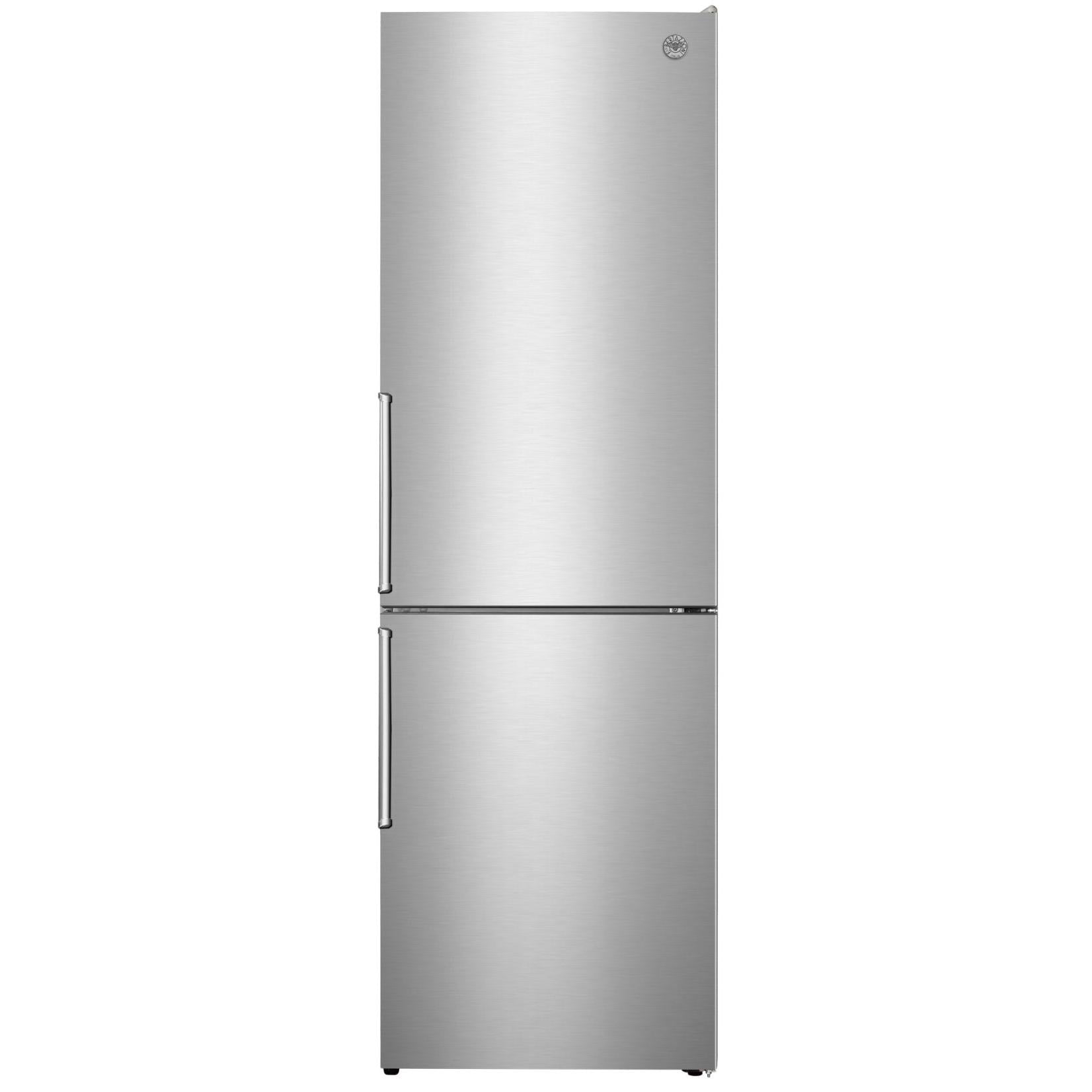 Bertazzoni 24 Inch Freestanding Bottom Freezer Refrigerator - 10.8 cu.ft Capacity, No Frost System, Stainless Steel (REF24BMFXNV) - Perfect for Modern Kitchens, Open Floor Plans & Entertaining Spaces