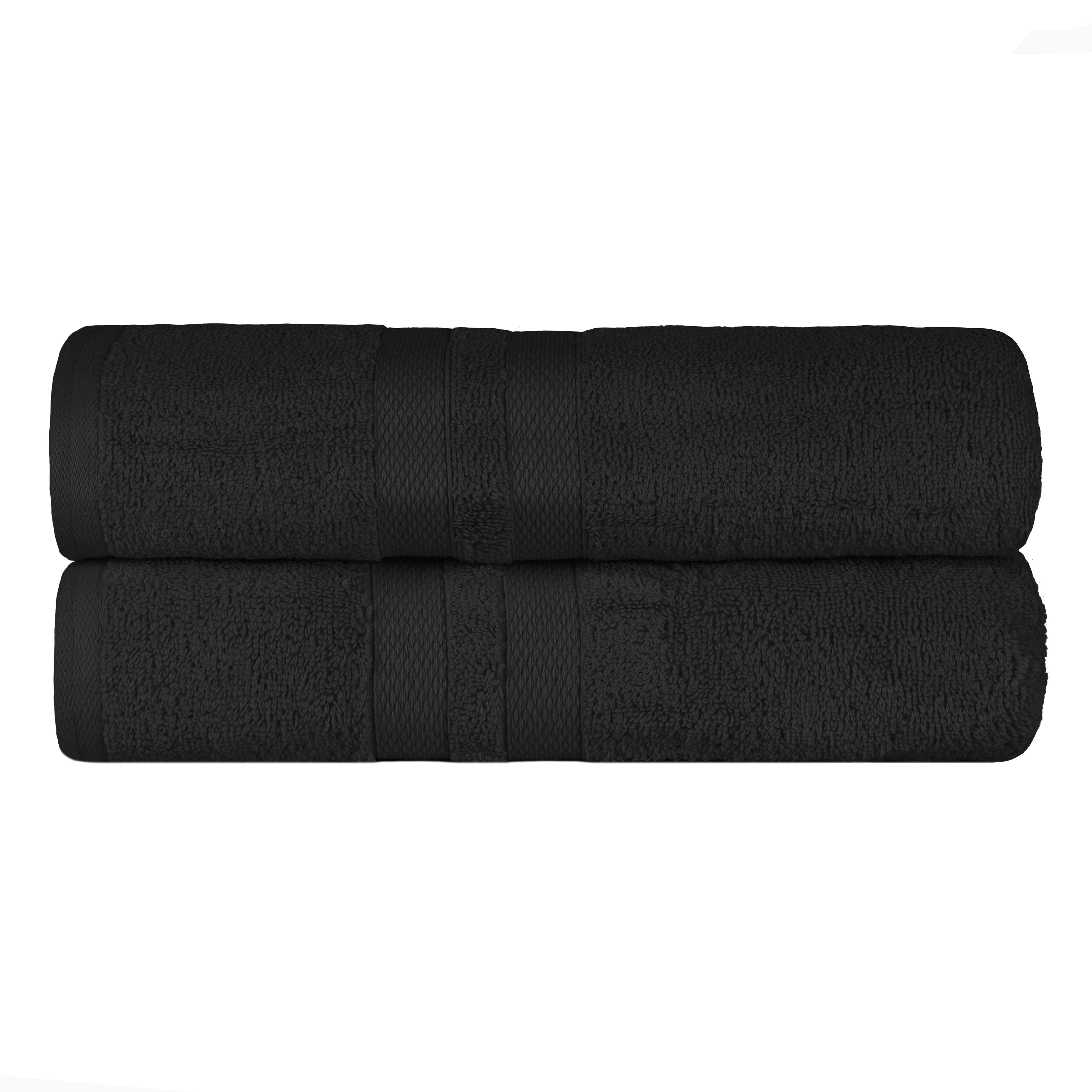 Ultra Soft 100% Cotton Quick Dry Bath Towels Set of 2 - Absorbent & Plush for Bathroom, Spa, Pool, Gym & Beach Use