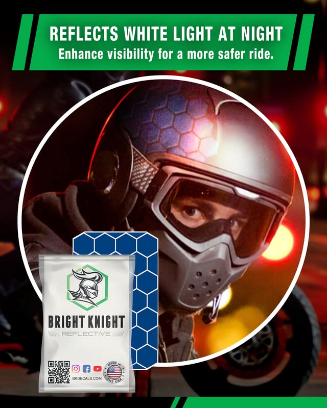 Bright Knight Reflective Tape Hexagon Hard Hat Stickers - 1