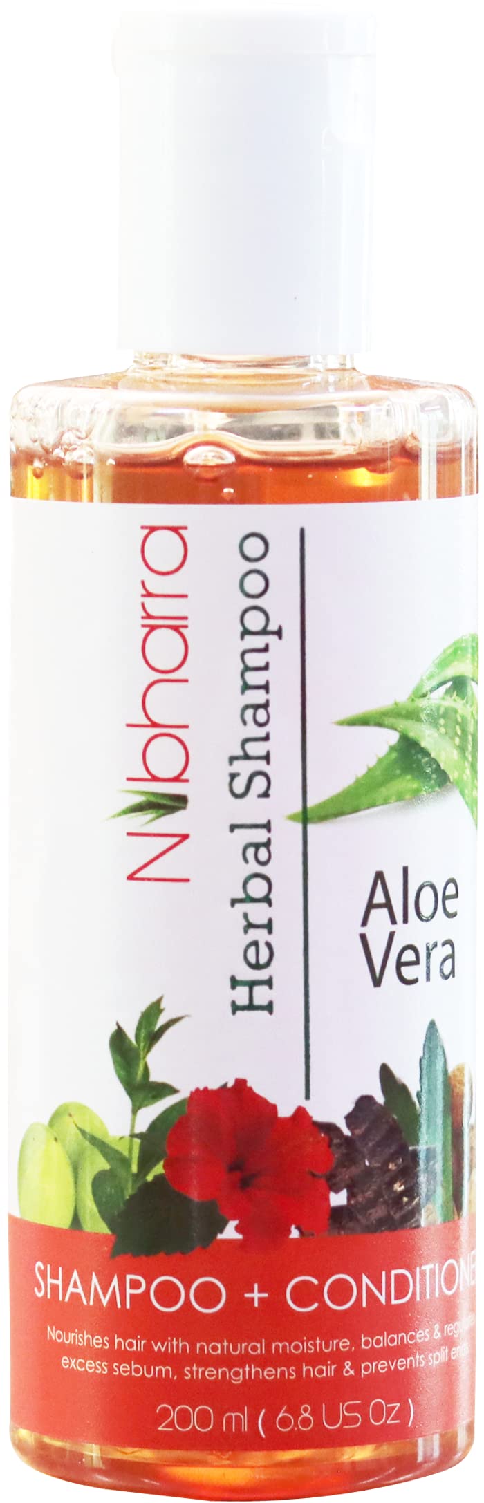 Nibharra Herbal Hair Shampoo & Conditioner with Aloe Vera - 200ml Natural Hair Care for Women | Deep Cleansing & Moisturizing for Dry, Damaged Hair | Daily Use & Salon Quality Results