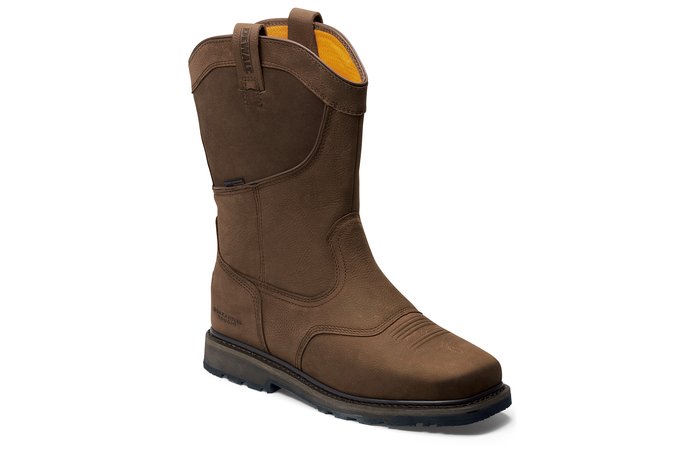DEWALT Gaucho Steel Toe Pull On Work Boots for Men - Slip Resistant Safety Shoes for Construction & Industrial Work