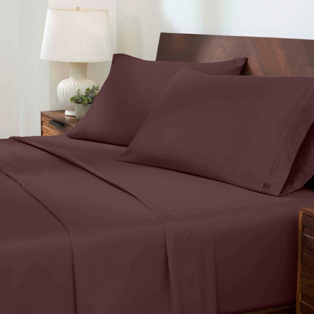 1000 Thread Count Egyptian Cotton Bed Sheet Set - Super Soft Luxury Sheets for Olympic Queen Size Bed - Perfect for Home, Hotel & Guest Room Comfort