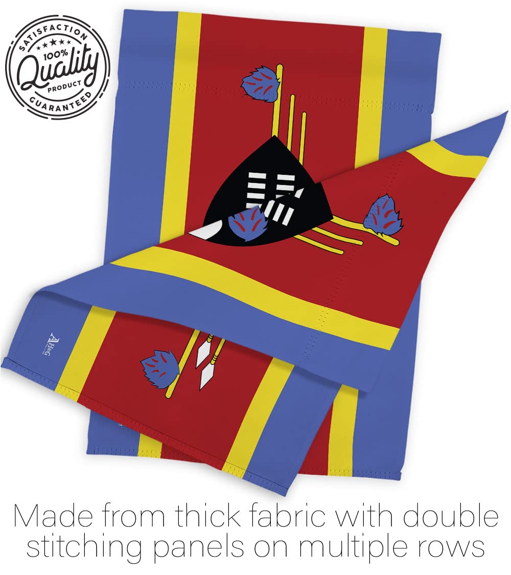 Americana Home & Garden Swaziland Double-Sided Garden Flag Set with Stand - Country & Regional House Decoration Banner for Yard, Patio & Outdoor Decor - Made in USA - Perfect for National Holidays, International Events & Home Landscaping
