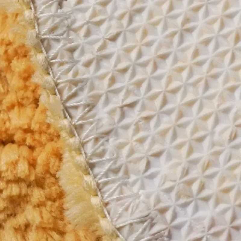 Non-Slip Cheesy Slice Tufted Floor Mat - Soft & Durable Kitchen Rug for Home Decor, Perfect for Living Room, Bedroom, or Entryway