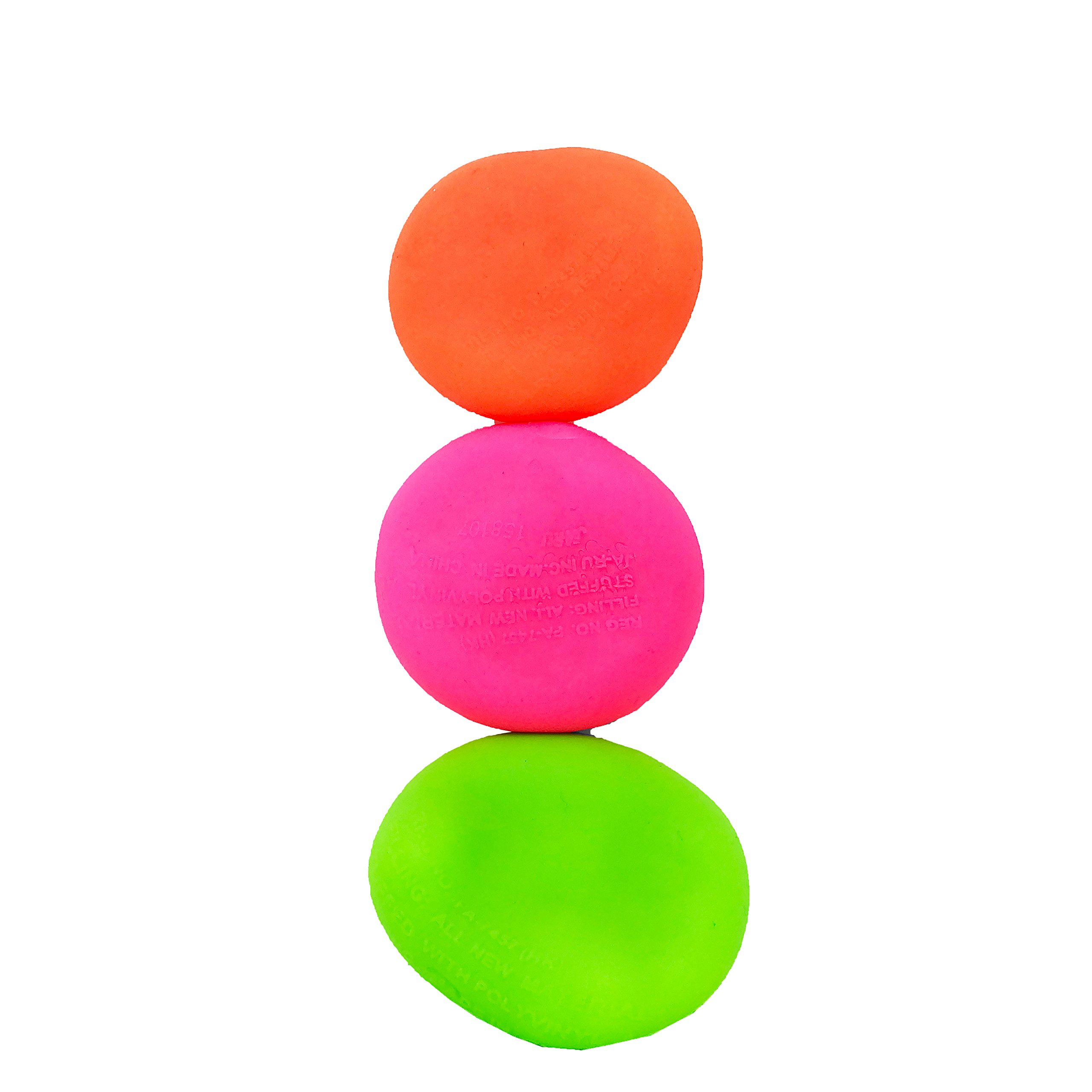 Stress Relief Balls for Kids & Adults - 24 Pack Squishy Stretch Toys in Green, Orange & Pink | Squeezable, Moldable & Bouncy Sensory Fidget Toys for Anxiety Relief, Office Stress & Classroom Focus