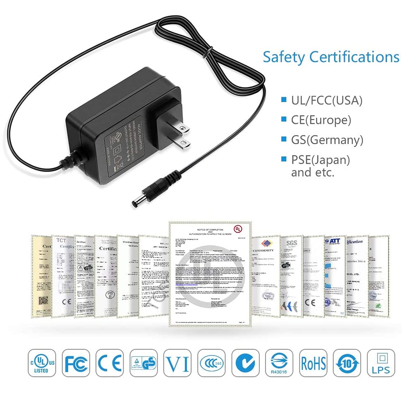24V 1A Massage Gun Charger - DC Power Cord for Muscle Recovery & Deep Tissue Massage - Compatible with 25.2V Massage Guns - Perfect for Home Gym, Physical Therapy & Post-Workout Relaxation