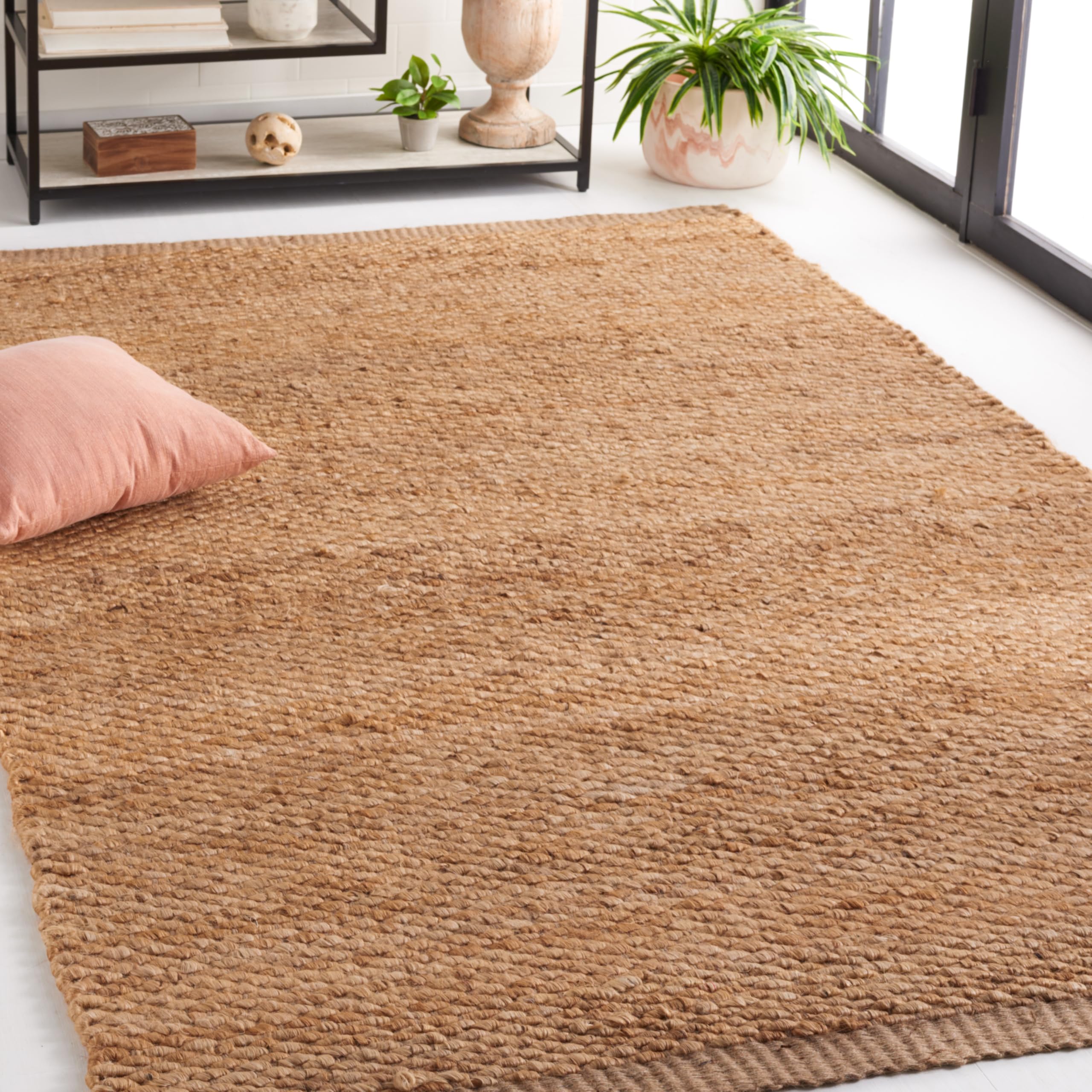 SAFAVIEH Natural Fiber Handmade Jute Area Rug 6x9 Feet - Eco-Friendly Floor Covering for Living Room, Bedroom & High Traffic Areas | Durable & Stylish Home Decor (NF459A)
