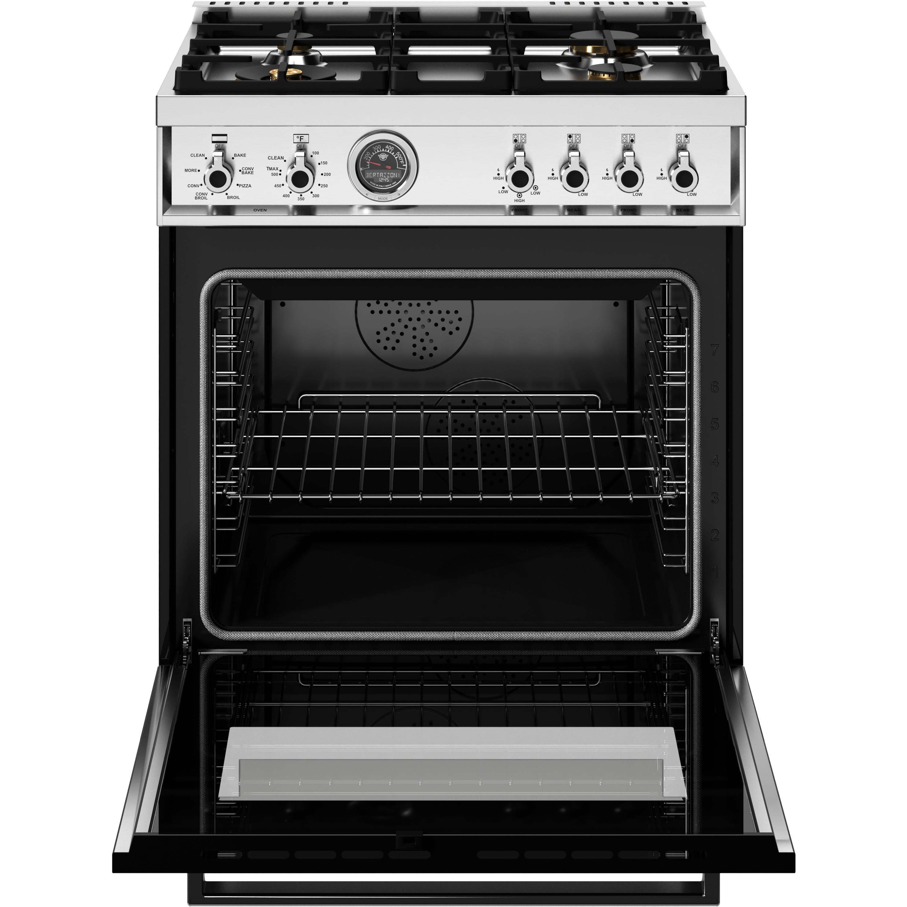 Bertazzoni PRO304BFEPNET 30-Inch Freestanding Dual Fuel Range - Professional Gas Stove & Electric Oven for Home Chefs | Perfect for Modern Kitchens & Gourmet Cooking