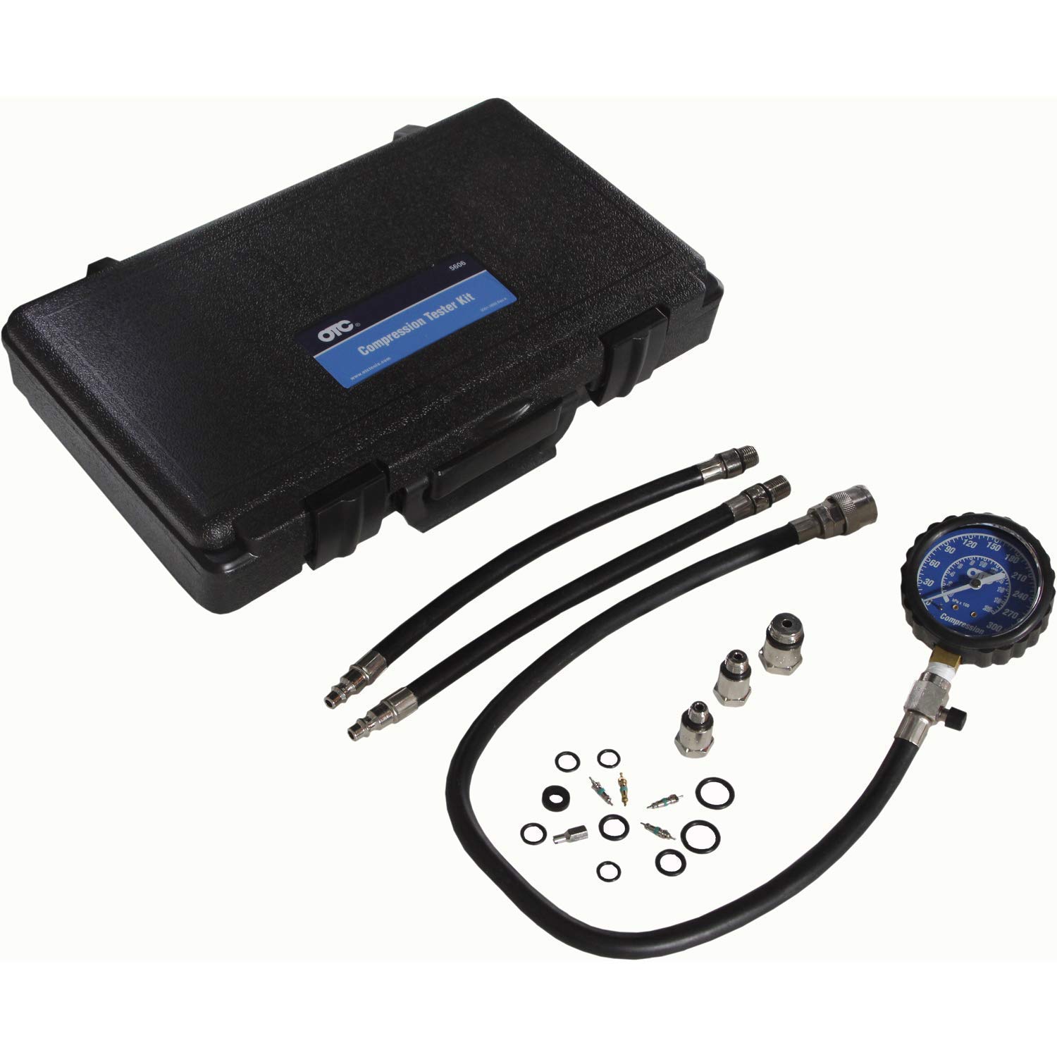 OTC 5606 Professional Compression Tester Kit - Accurate Gasoline Engine Diagnostic Tool for Cars, Trucks & Motorcycles | Perfect for Mechanics & DIY Auto Repair
