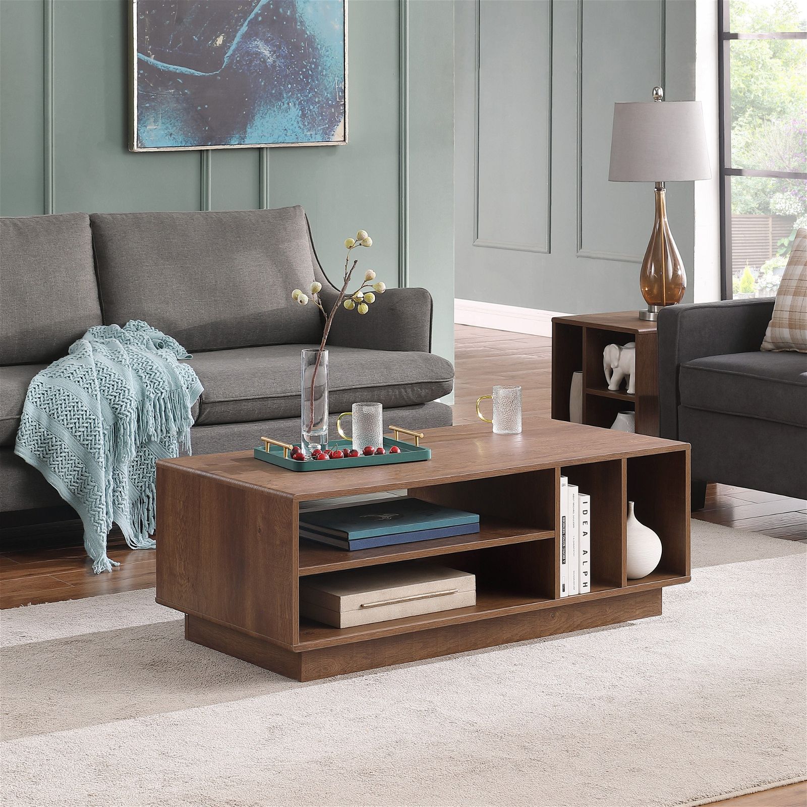Encore Coffee Table Dark Oak by Tauris™ - Modern Solid Wood Living Room Furniture for Home Decor & Entertaining