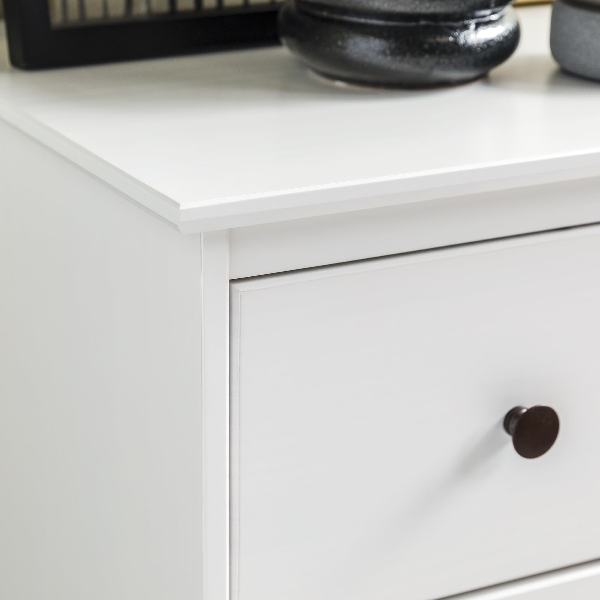 Walker Edison 4-Drawer Tall Wood Dresser - White, Bedroom Storage Organizer for Closet & Hallway | Perfect for Home, Office & Dorm Room Organization