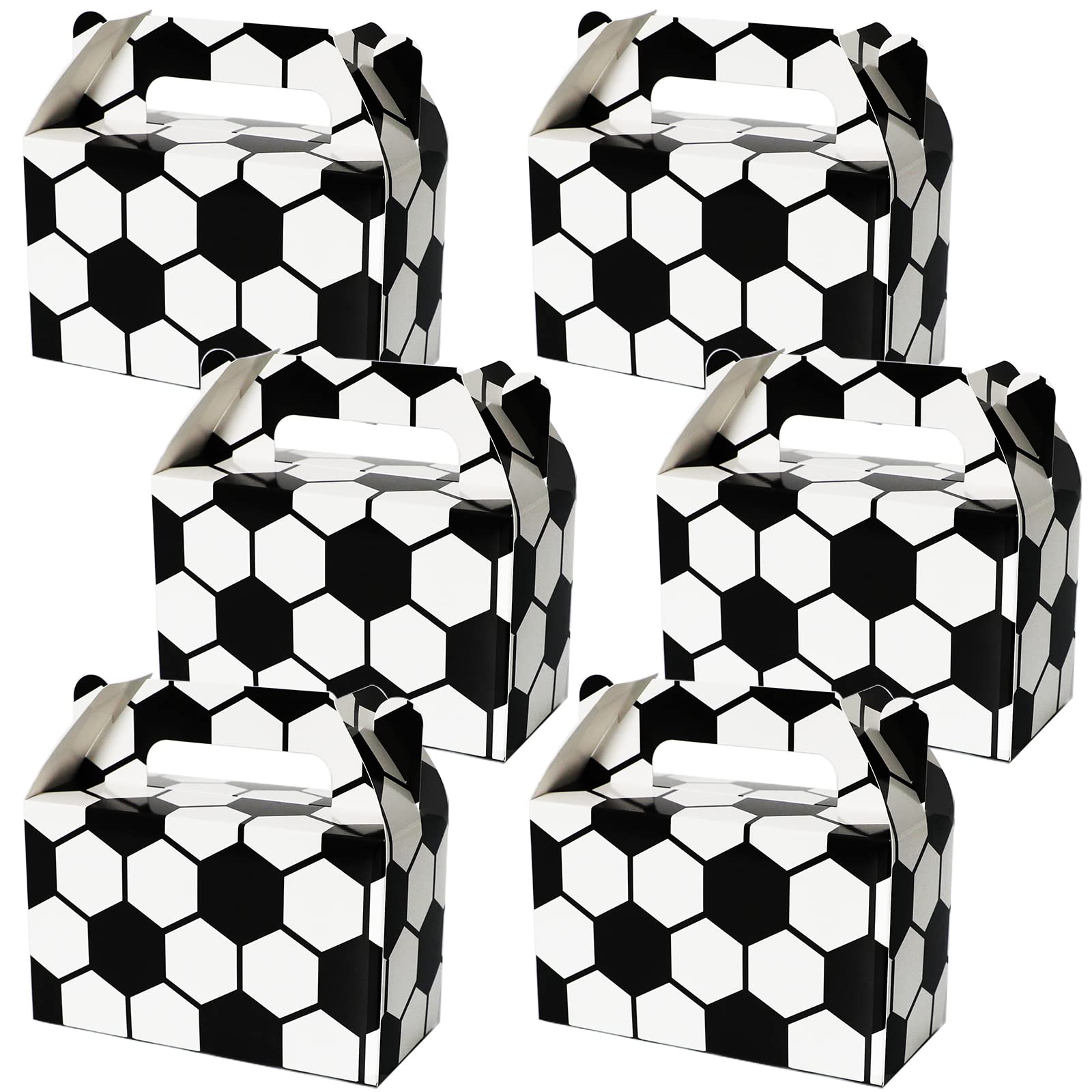 24 Pack Soccer Party Favor Boxes - Sports Themed Candy Gift Boxes for Kids Birthday, Baby Shower & Team Celebrations (6x3x3.5 Inches) - Perfect for Soccer Birthday Decorations, Party Supplies & Game Day Treats