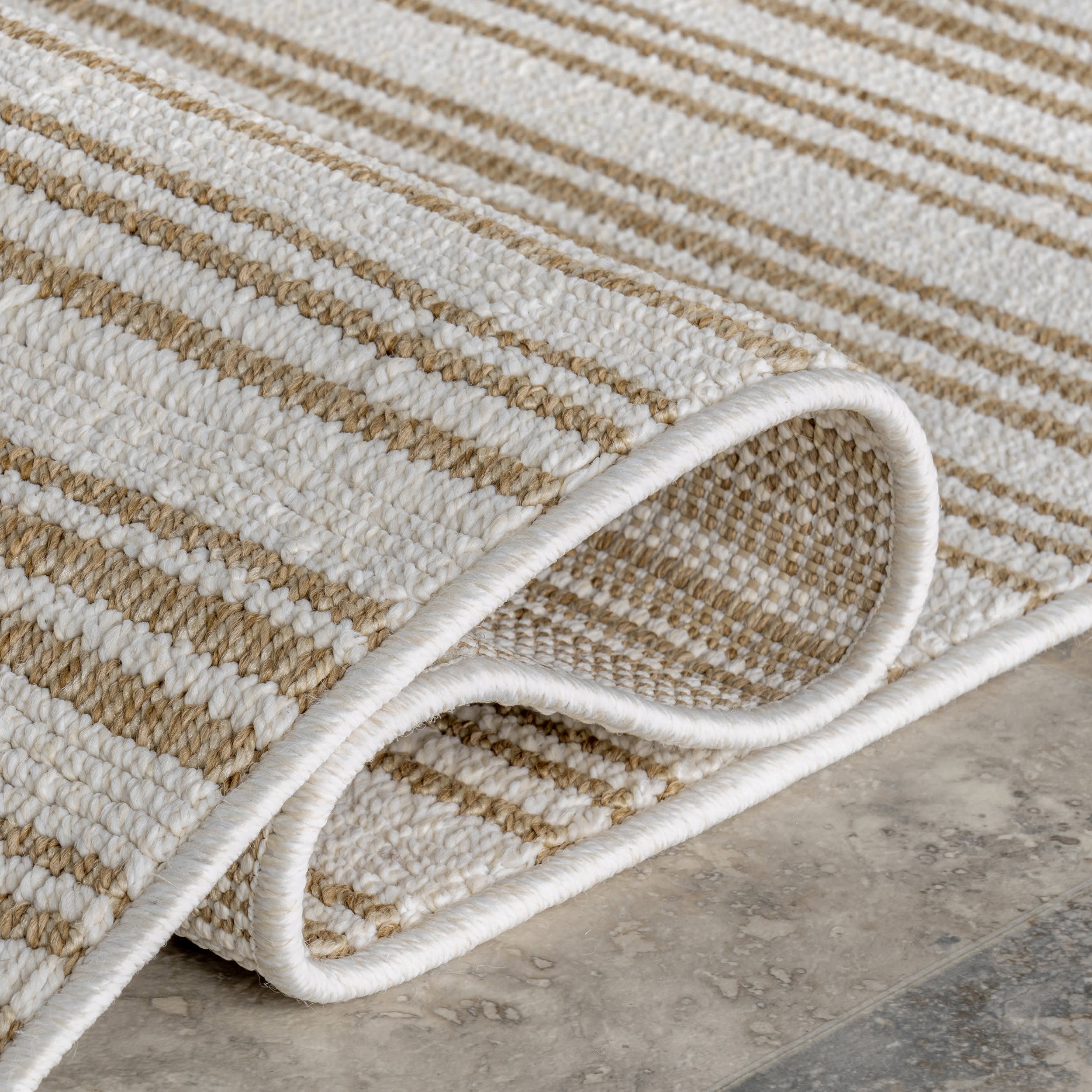 Boniface Indoor Outdoor Rug - Soft & Durable Brown Area Carpet for Living Room, Bedroom, Patio - Water & Stain Resistant Floor Mat