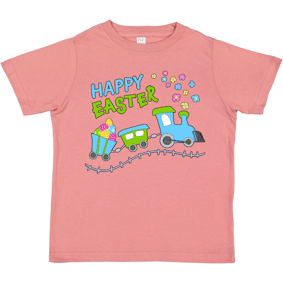 Inktastic Happy Easter Train Toddler T-Shirt - Cute Easter Outfit for Boys & Girls | Perfect for Easter Egg Hunts & Spring Celebrations