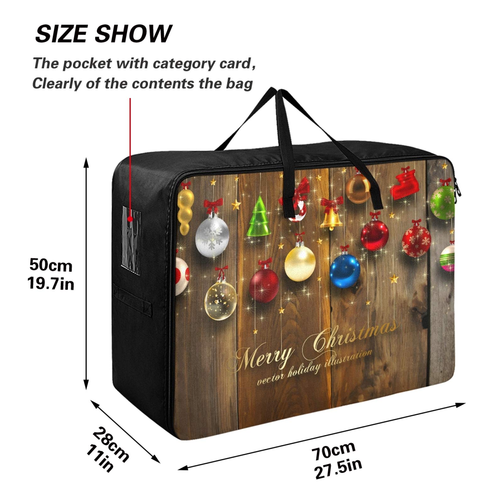 Blueangle 100L Foldable Moisture Proof Storage Bag for Christmas Ornaments, Clothes, Comforters, Quilts, Bedspreads & Blankets - Perfect for Holiday Decor Organization & Seasonal Storage (Christmas Gift Idea)