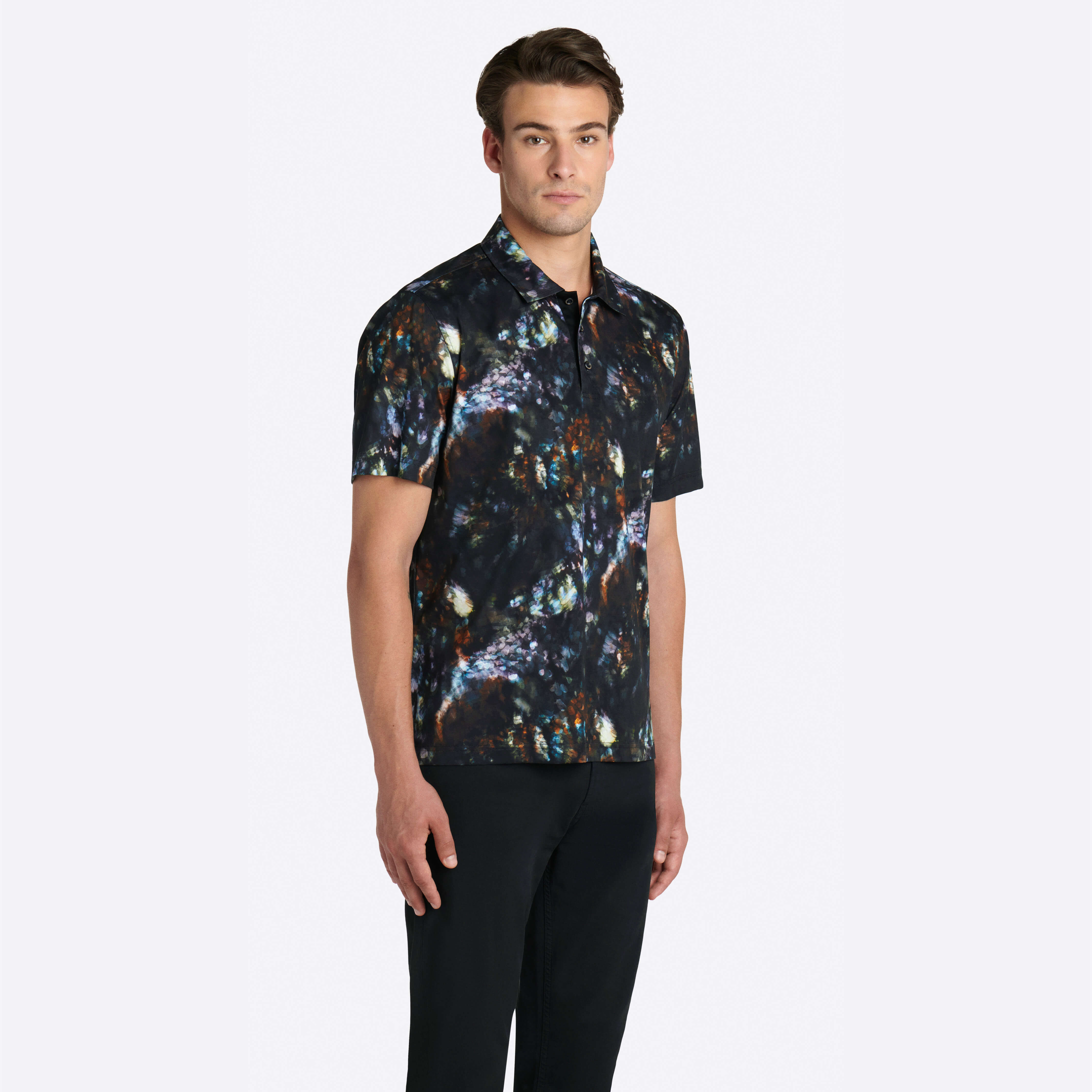 Abstract Print Polo Shirt for Men - Stylish Casual & Business Wear - Perfect for Office, Parties & Outdoor Activities