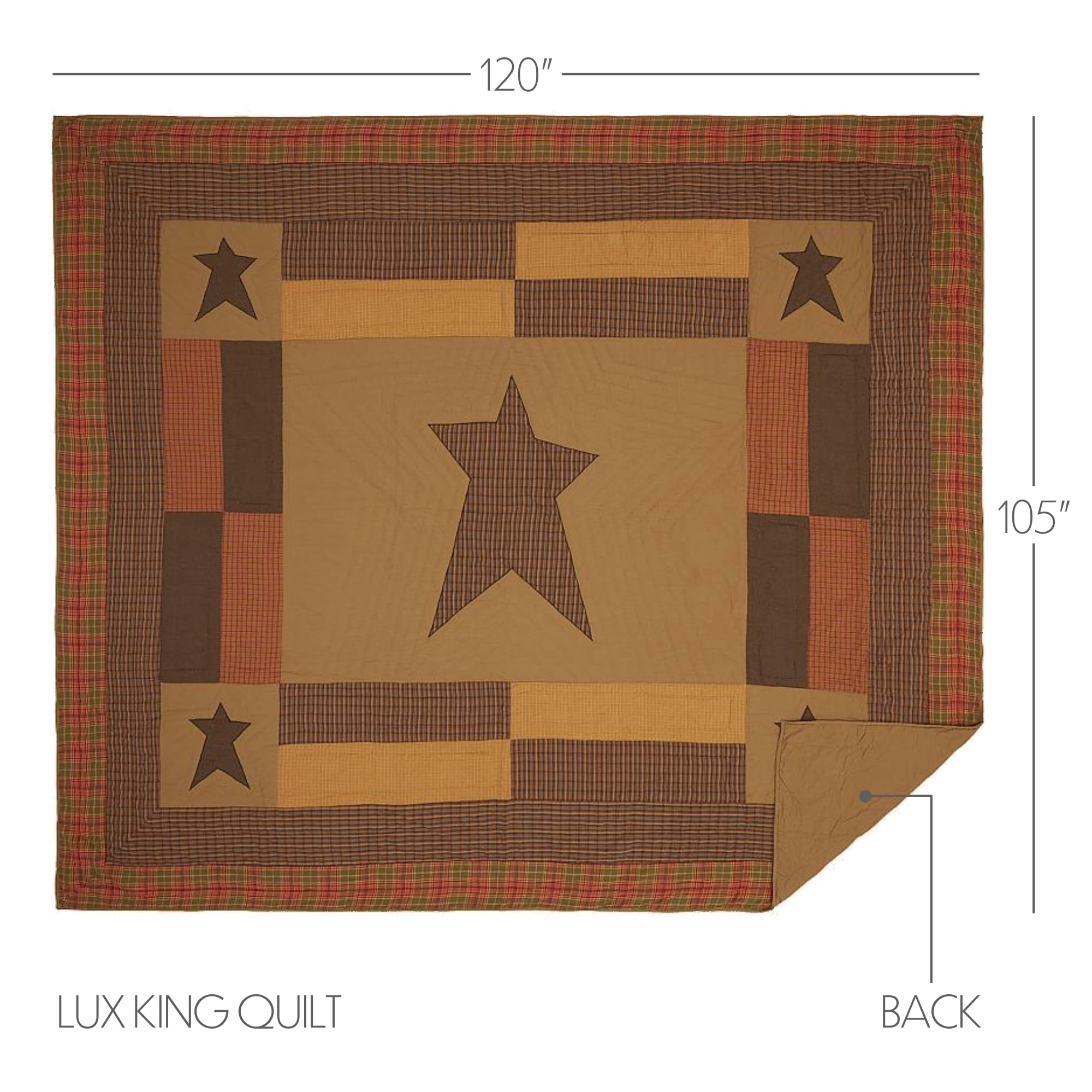 VHC Brands Stratton Luxury King Size Quilt 120