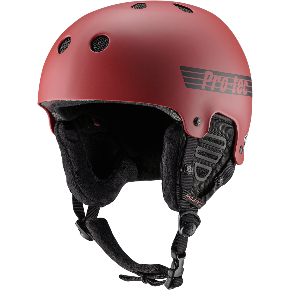 Old School Snow Helmet with MIPS Technology - Matte Red - Perfect for Skiing, Snowboarding & Winter Sports Safety