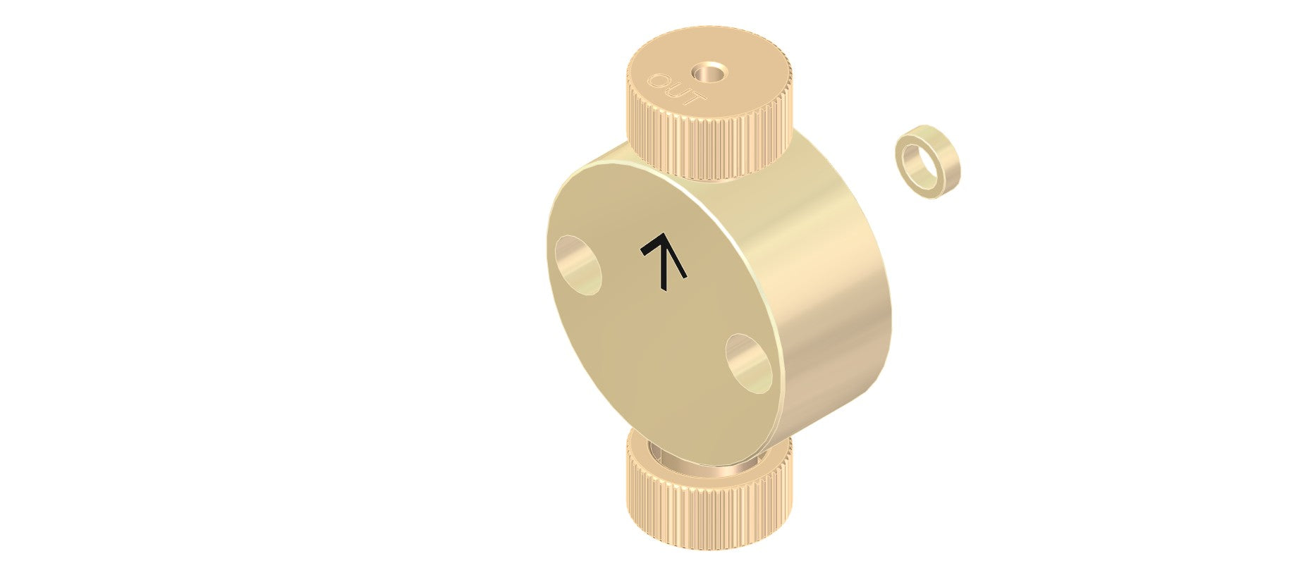 PEEK Head Kit for 0.250 Inch O.D. Piston with Organic Seal (FP) - 1/8 Inch Inlet & 1/16 Inch Outlet - Double Capsule Design for High-Pressure Fluid Systems