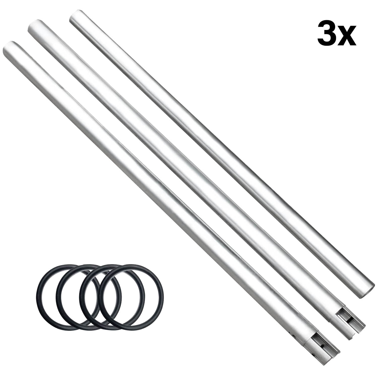 3-Pack 3m (9.8ft) Heavy Duty Metal Crossbar Tubes for Manual & Motorized Background Support Systems - Perfect for Photography Studios, Trade Shows, and Exhibition Displays