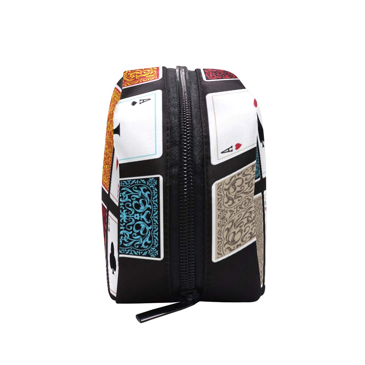 MONTOJ Playing Cards Themed Makeup Pouch - Waterproof Cosmetic Bag with Zipper for Travel, Gym & Daily Essentials Storage
