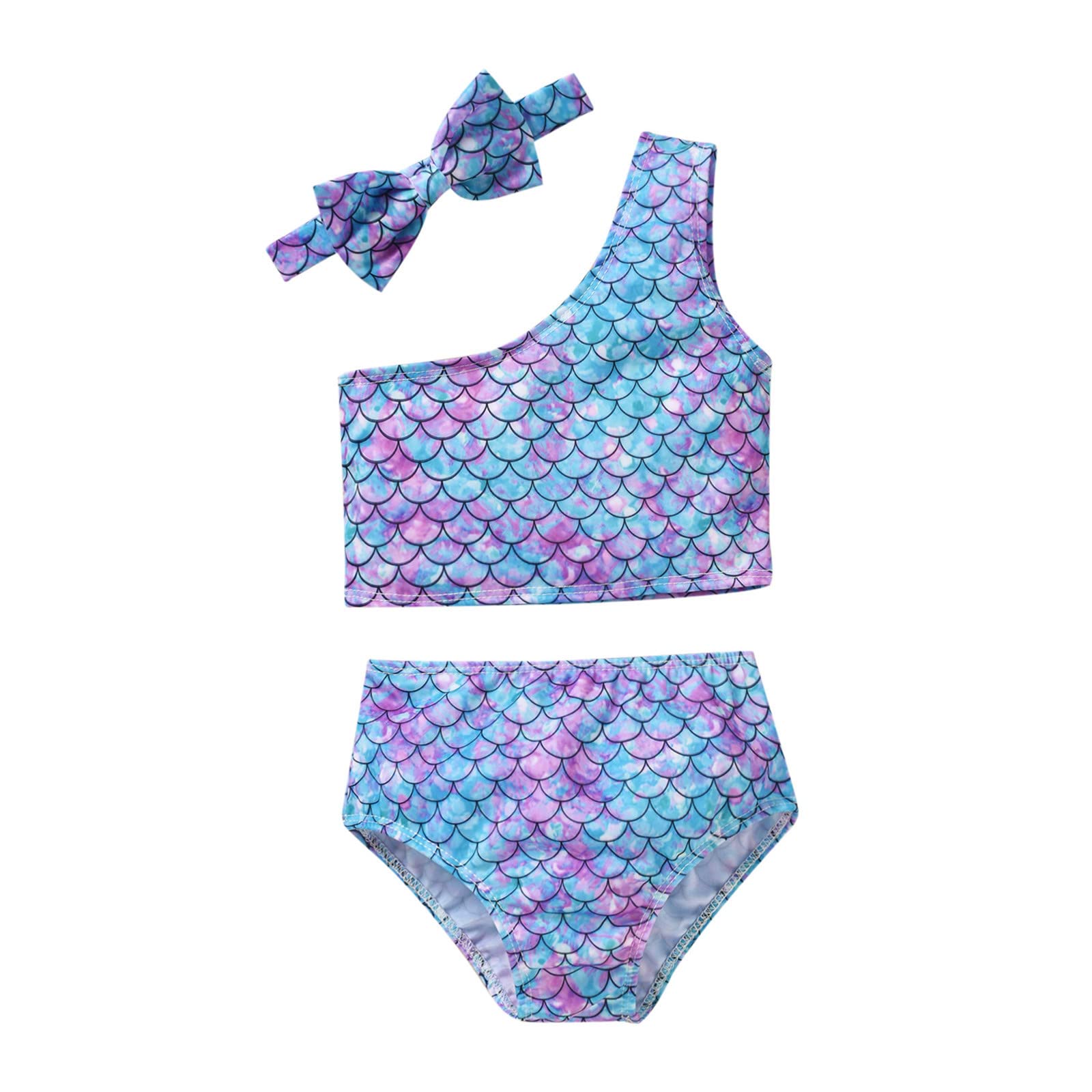 Fashion Toddler Girls Swimsuit Set - Cute Print Swimwear for Baby & Kids 1-6 Years, Adjustable Strap & Swim Cover Up - Perfect for Beach, Pool & Summer Vacations